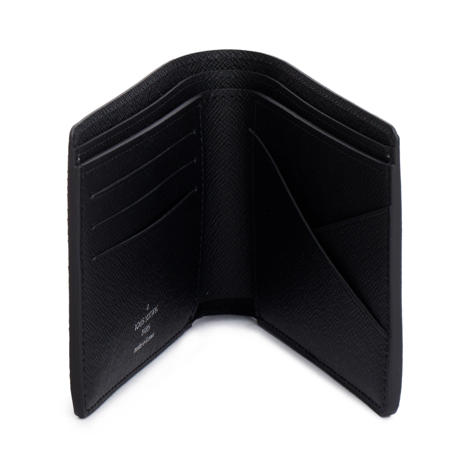 Louis Vuitton Black Taiga Slender Wallet w/ Box