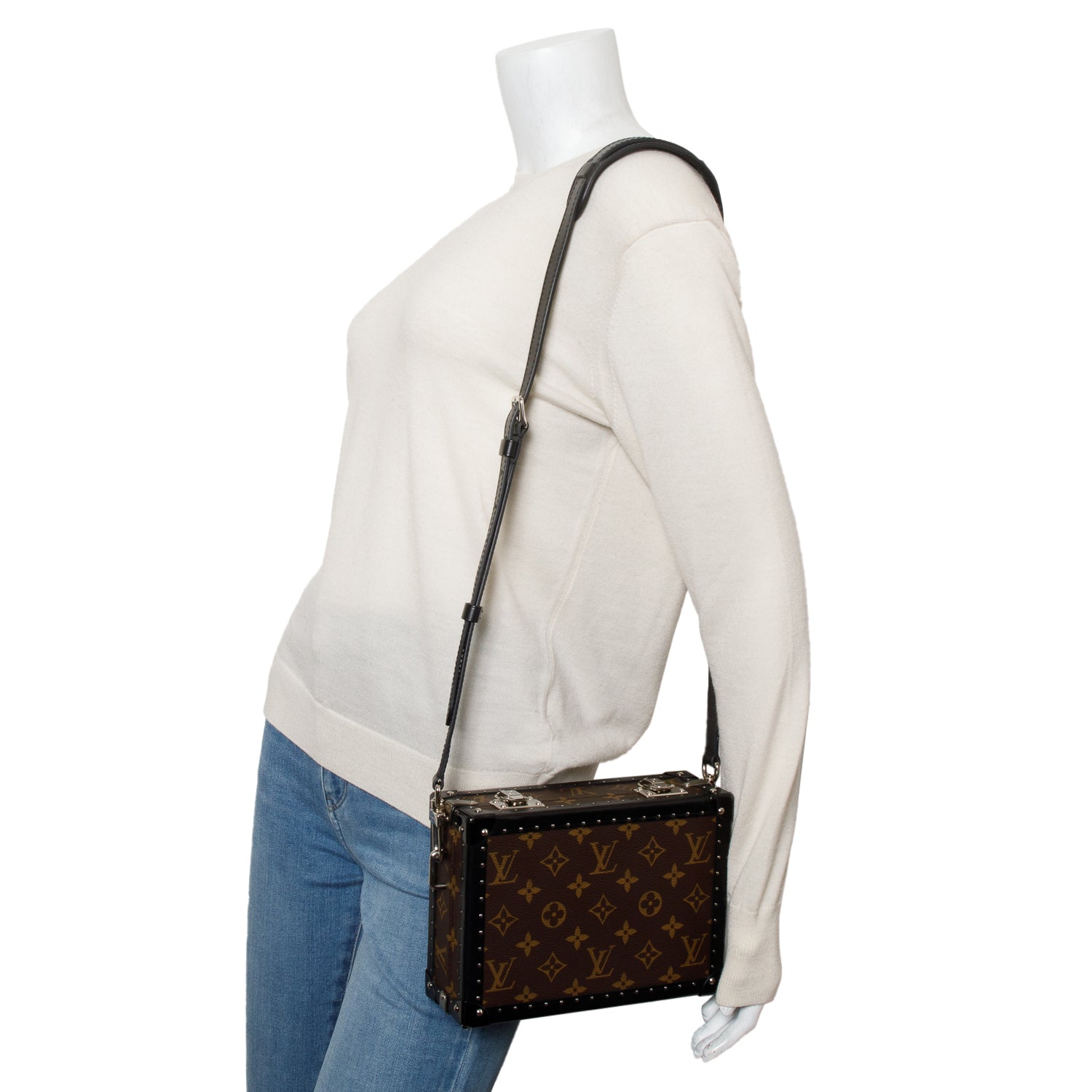 Louis Vuitton 2020 Monogram Macassar Clutch Box w/ Box, Receipt & Strap