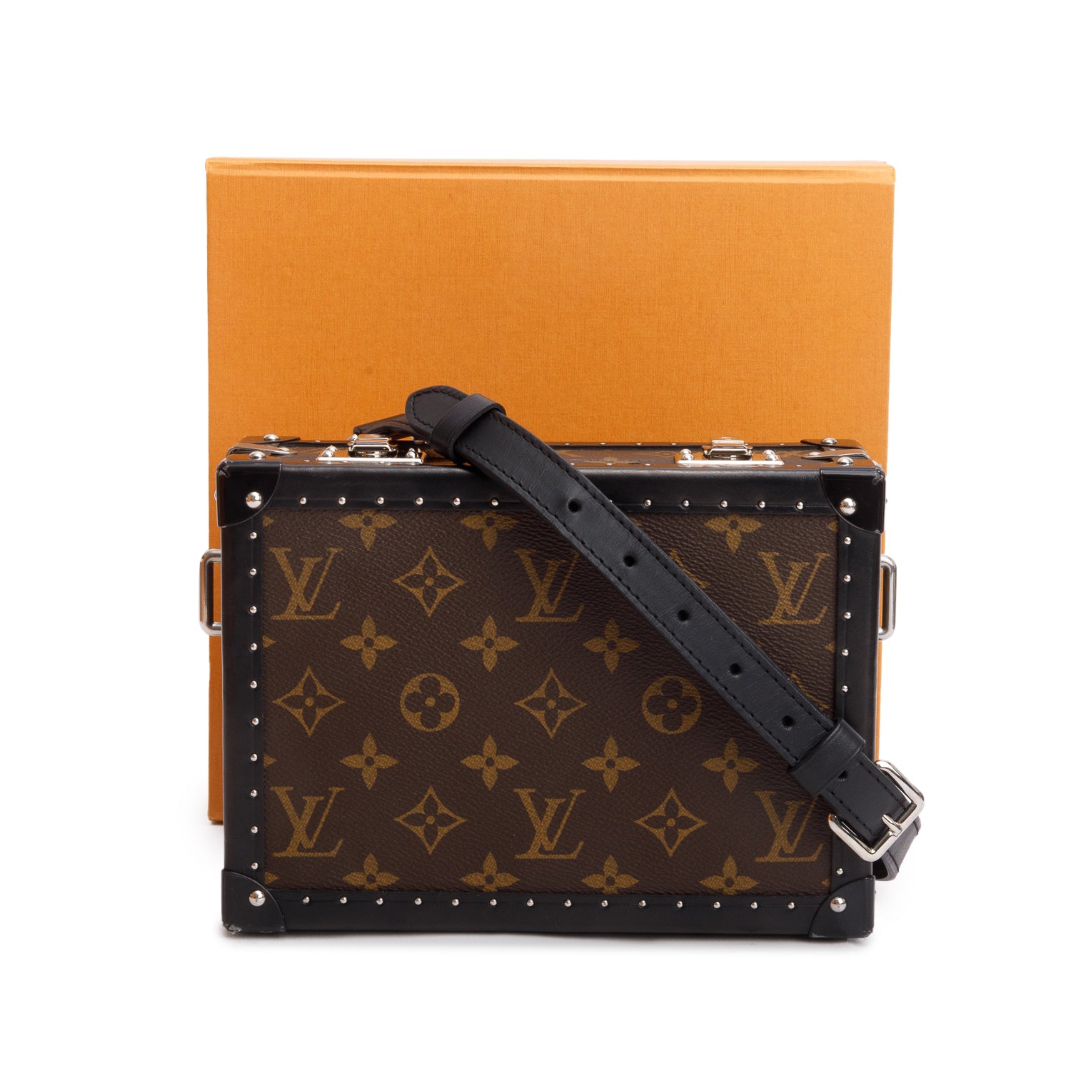 Louis Vuitton 2020 Monogram Macassar Clutch Box w/ Box, Receipt & Strap