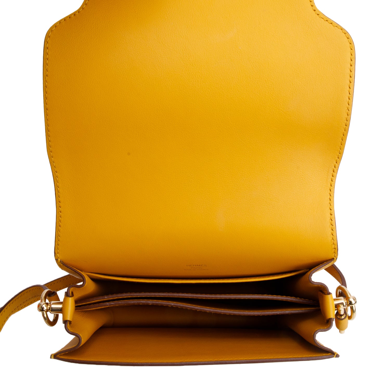 Hermes 2021 Jaune Ambre Veau Swift Roulis Mini w/ Box & Receipt