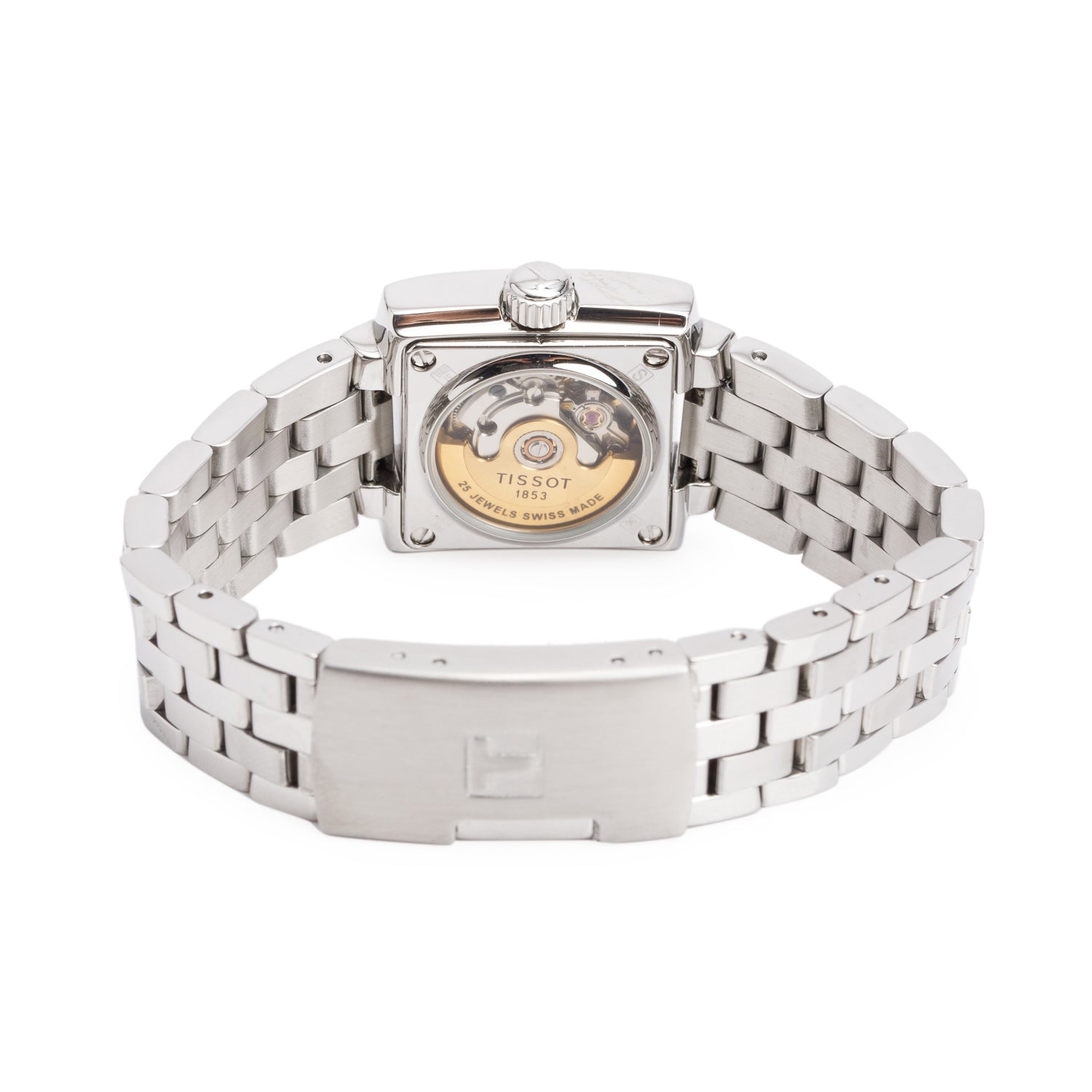 Tissot Stainless Steel 1853 Square Automatic Watch, White Dial