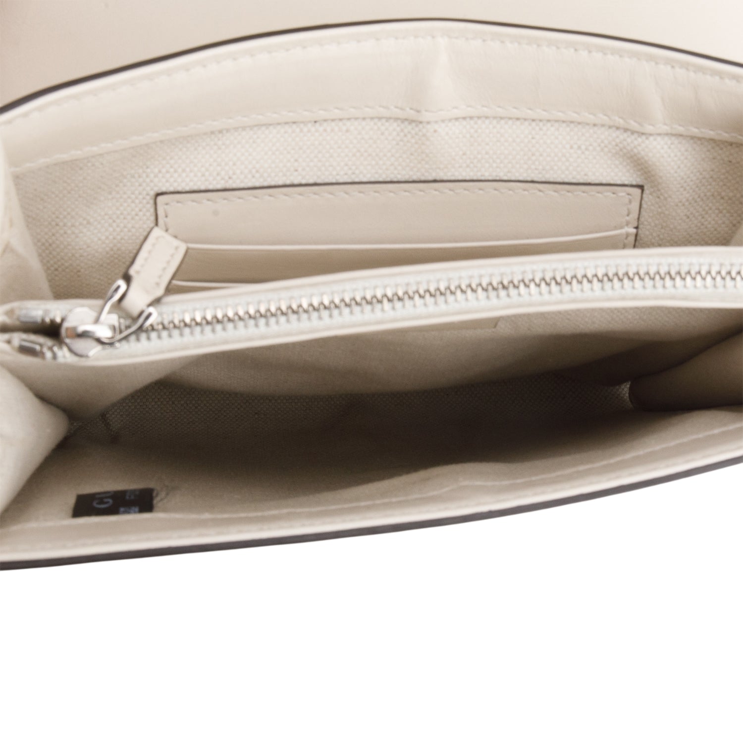 Gucci Cream Calfskin GG Tennis Embossed Messenger Bag