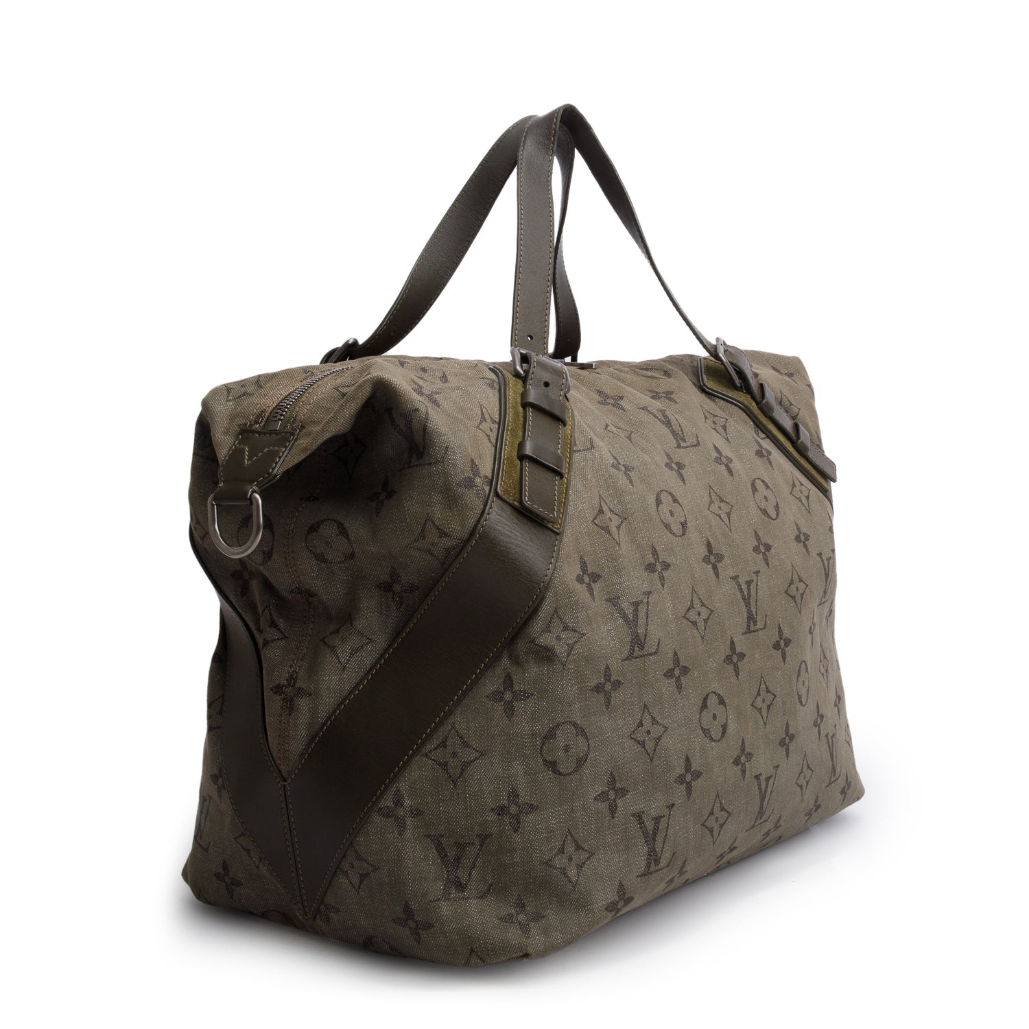 Louis Vuitton Green Monogram Impression Sac Weekend w/ Strap