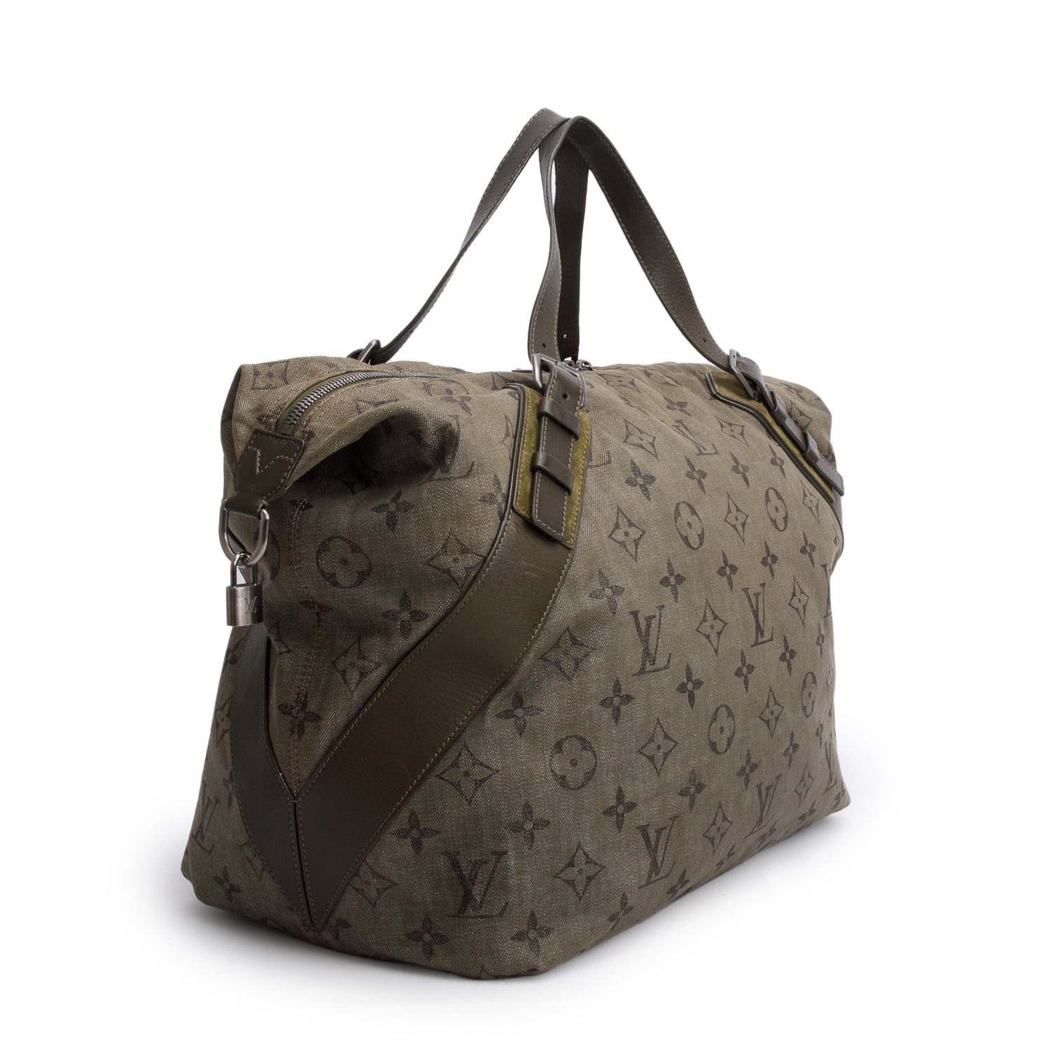 Louis Vuitton Green Monogram Impression Sac Weekend w/ Strap