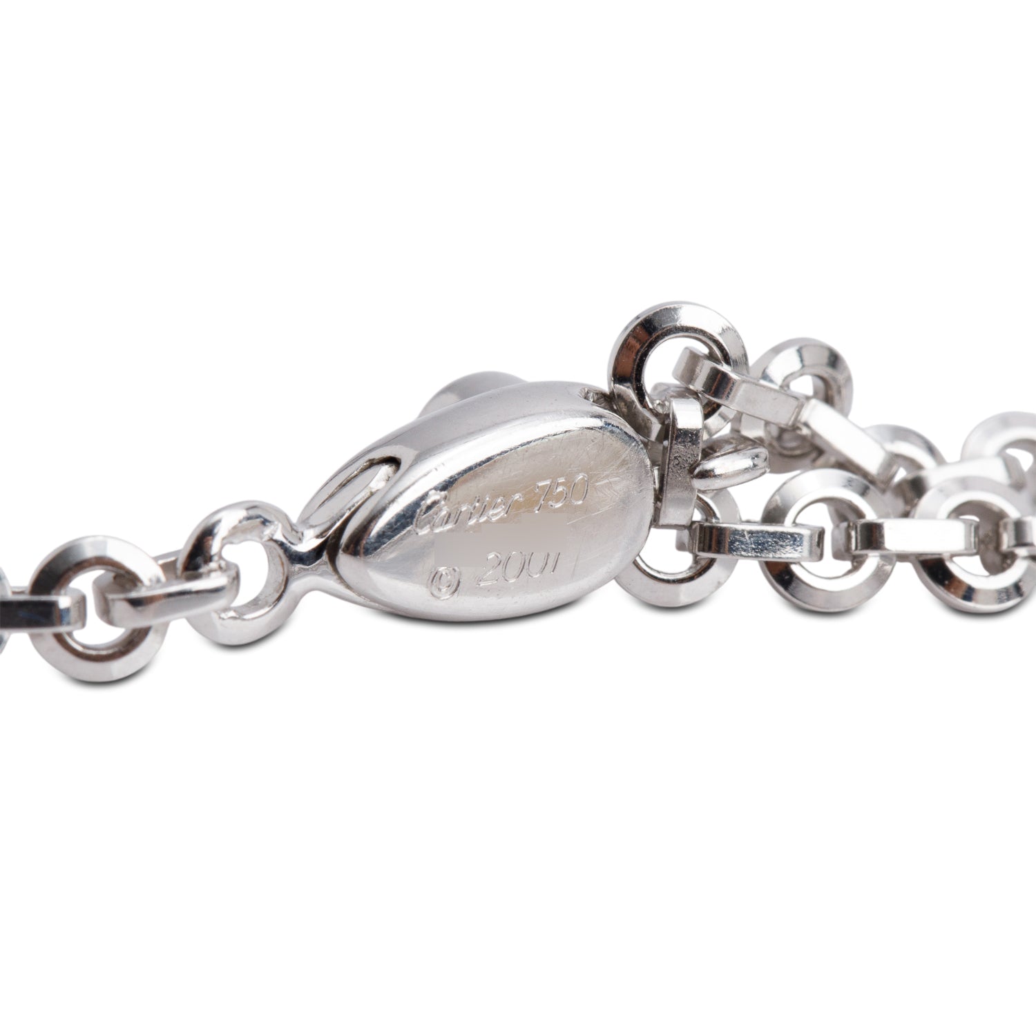 Cartier Vintage 18k White Gold Diamond & Pearl Lariat Necklace