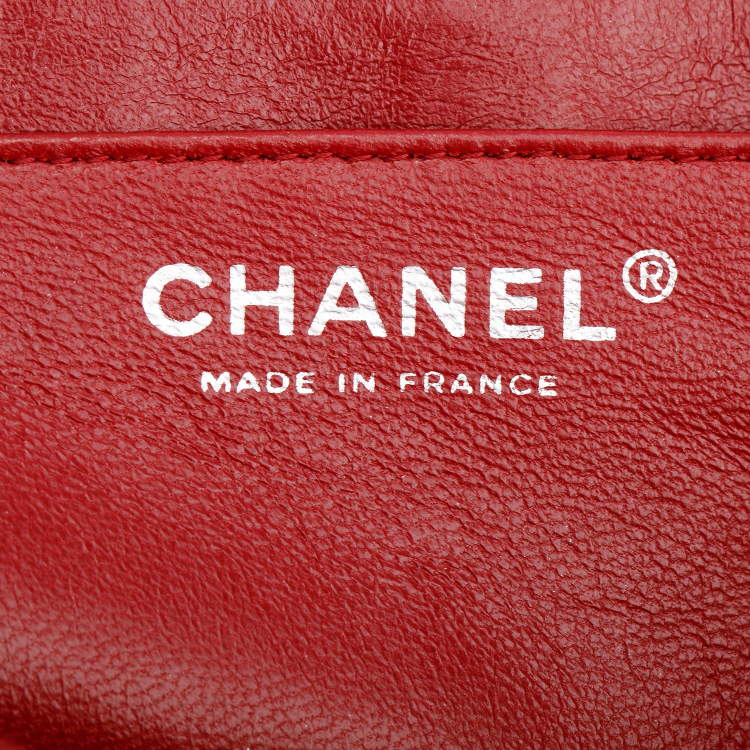 Chanel Red Caviar Classic Jumbo Single Flap Bag w/ Authenticity Card