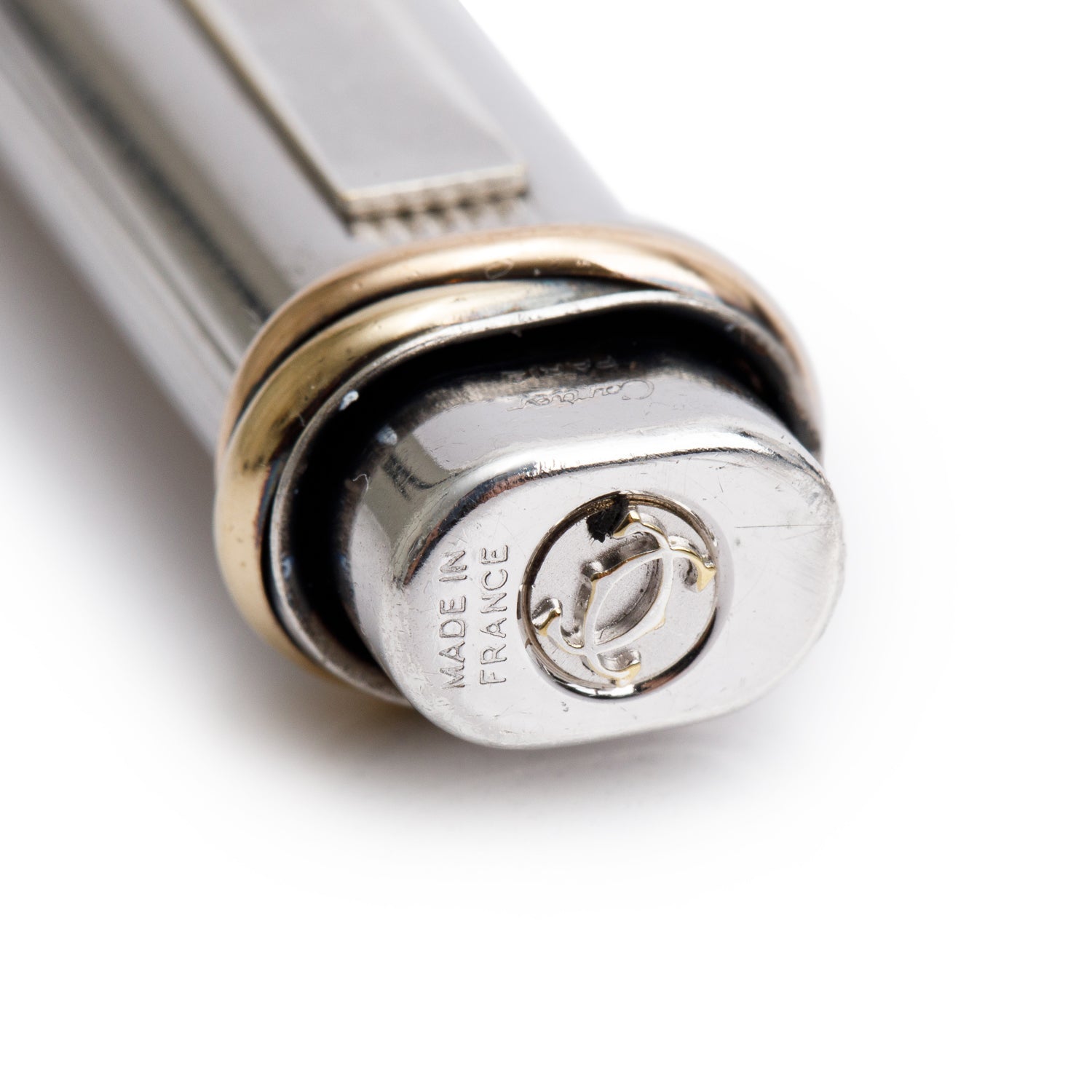 Cartier Palladium Plated Must de Cartier Trinity Ballpoint Pen w/ Box