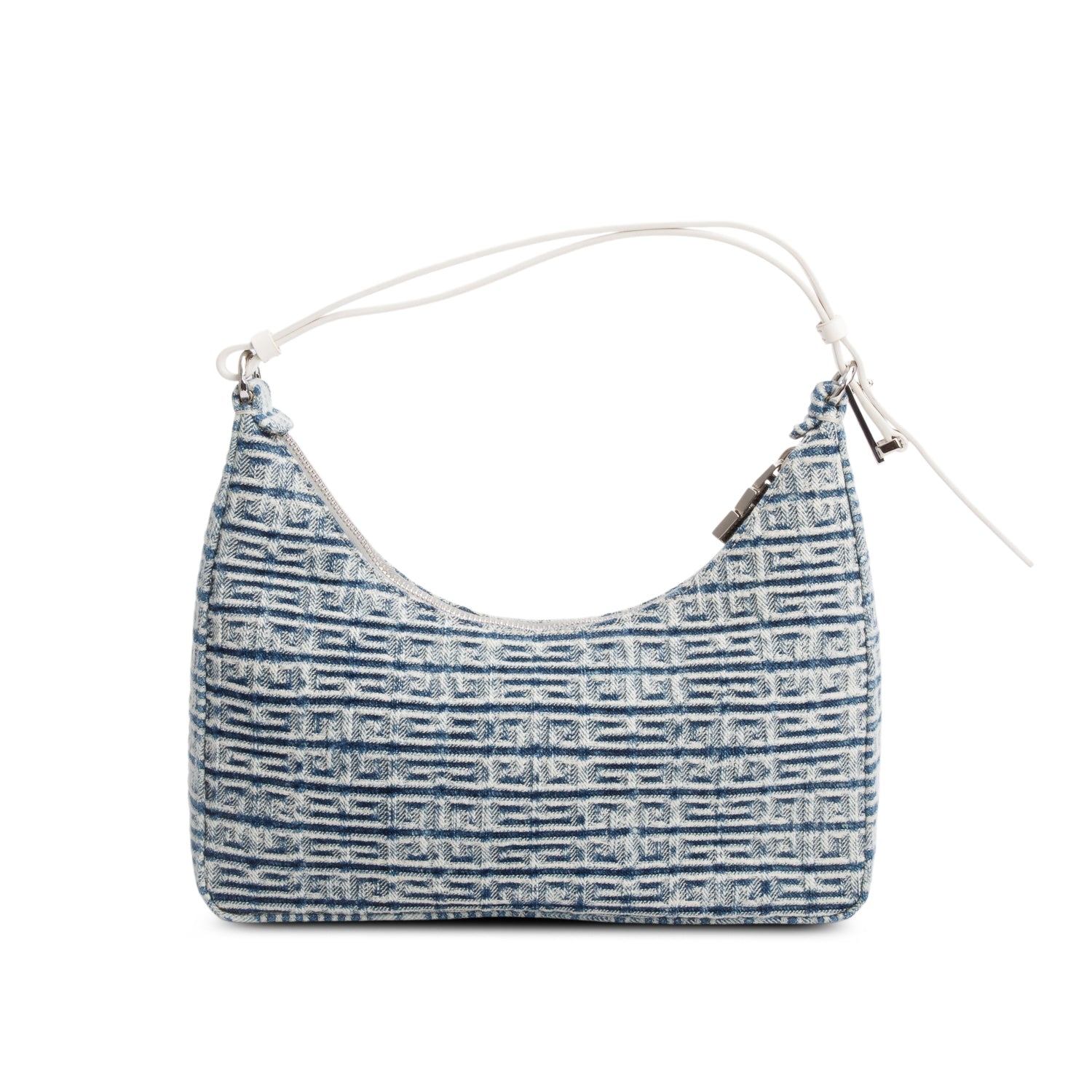 Givenchy 2022 Blue Denim Moon Cut-Out Shoulder Bag