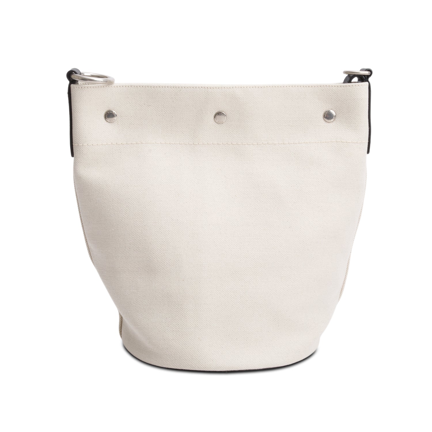 Saint Laurent 2022 Beige Linen Rive Gauche Bucket Bag w/ Pouch