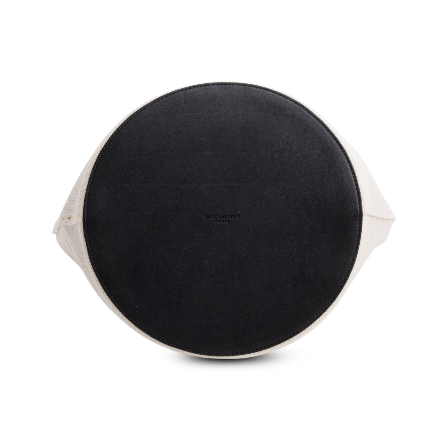 Saint Laurent 2022 Beige Linen Rive Gauche Bucket Bag w/ Pouch