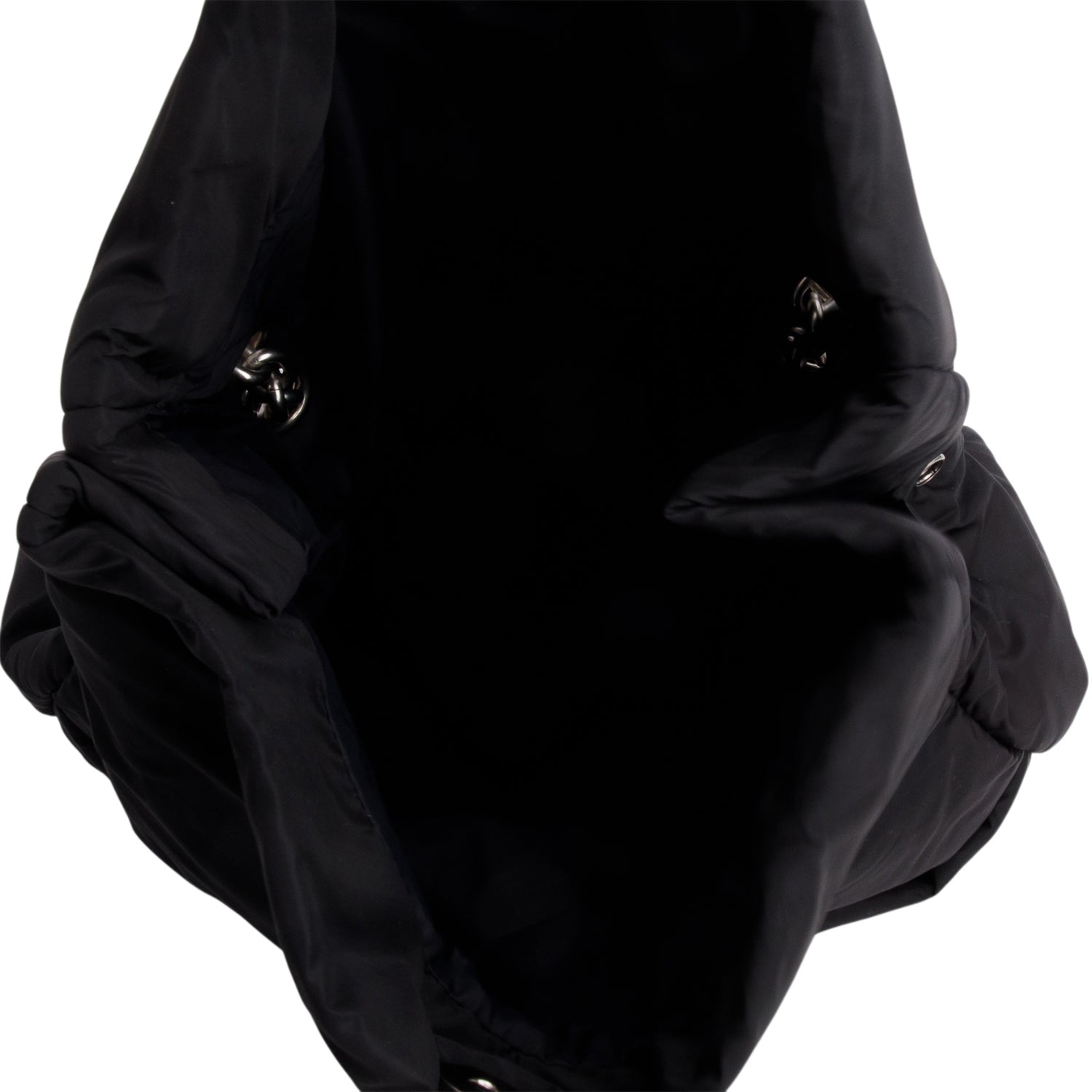 Balenciaga Black Nylon Mini Monaco BB Shoulder Bag