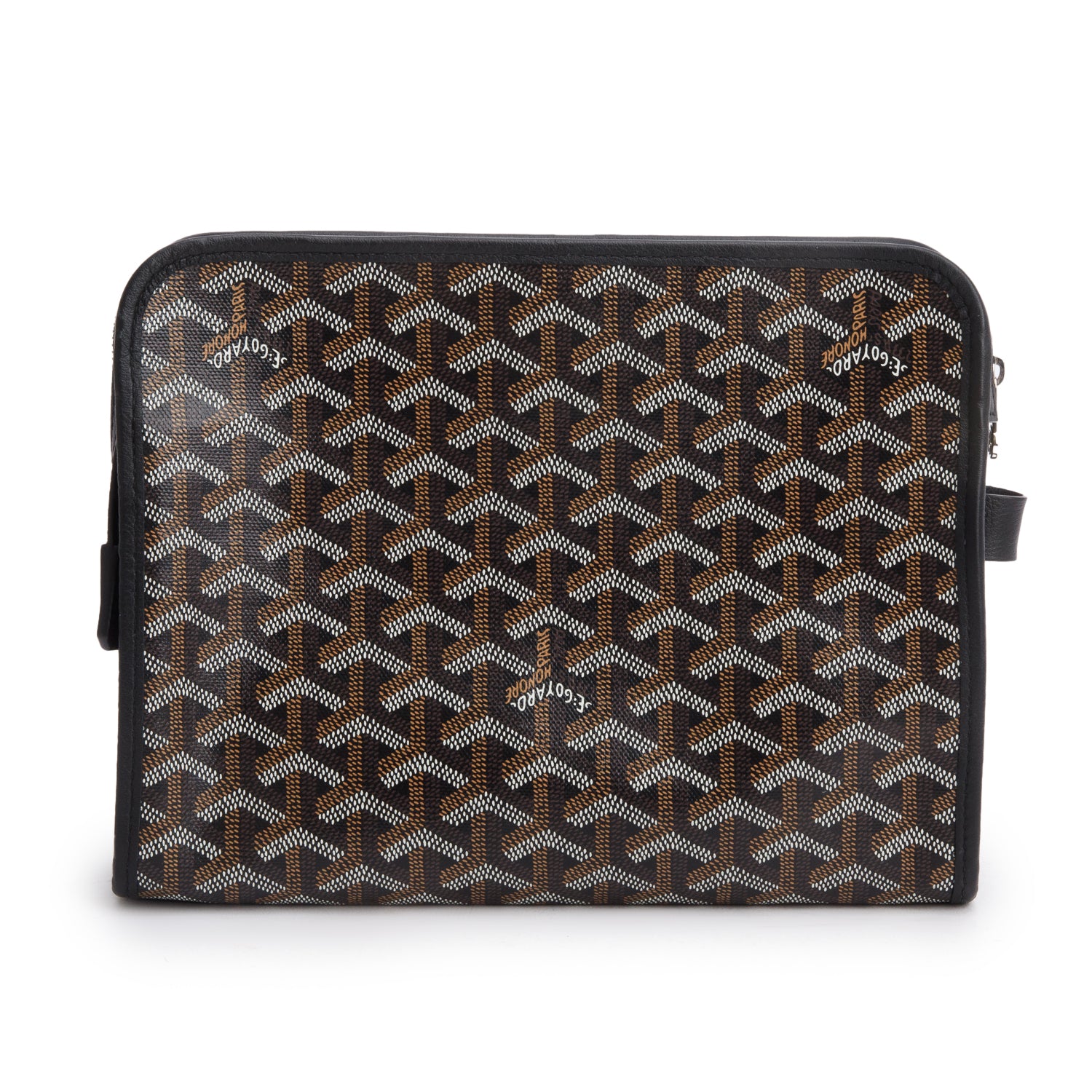 Goyard 2024 Black Goyardine Jouvence MM Toiletry Pouch