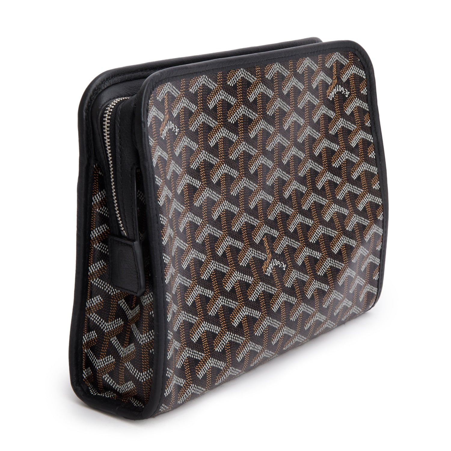 Goyard 2024 Black Goyardine Jouvence MM Toiletry Pouch