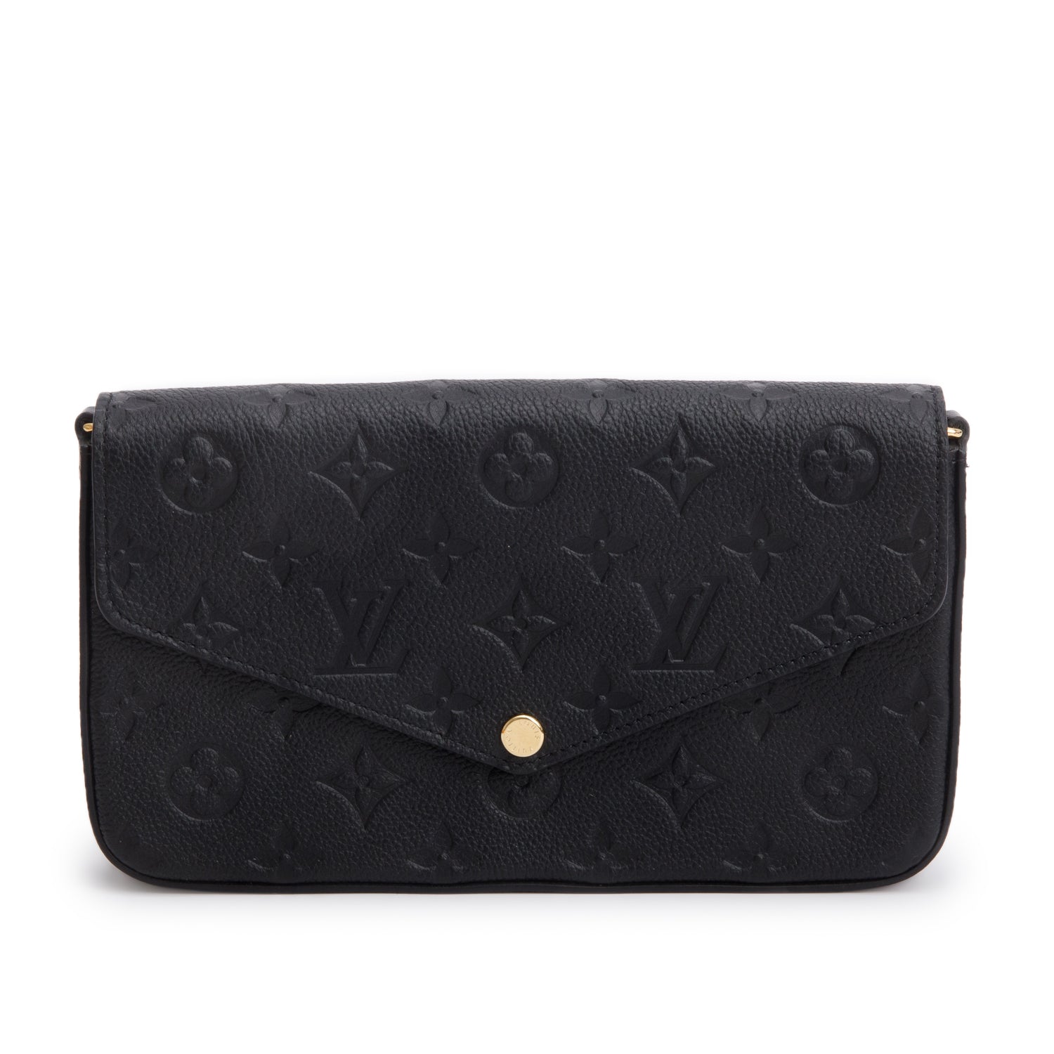 Louis Vuitton Black Monogram Empreinte Leather Felicie Pochette w/ Box & Inserts