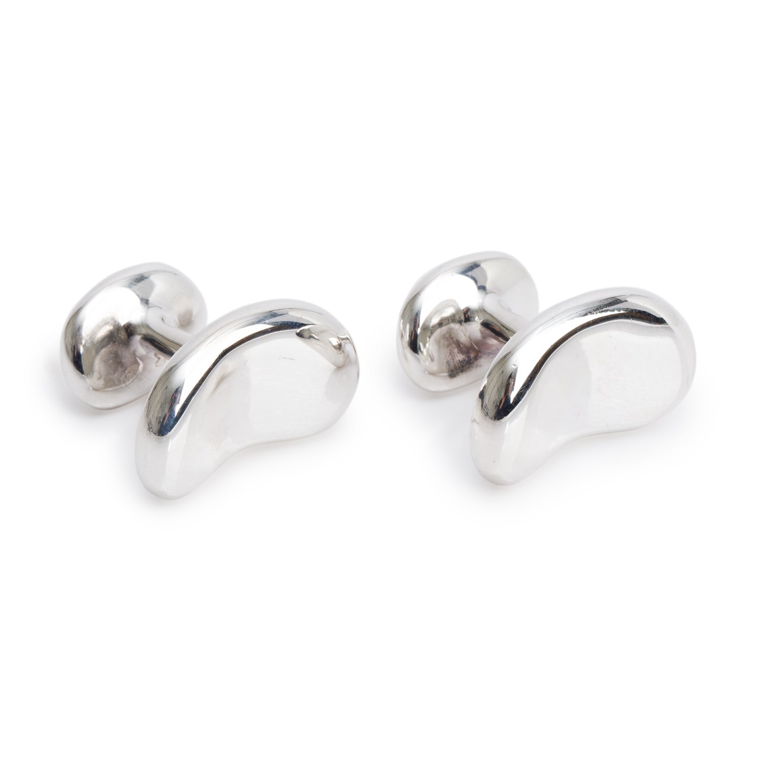 Tiffany & Co. Elsa Peretti Sterling Silver Bean Cufflinks