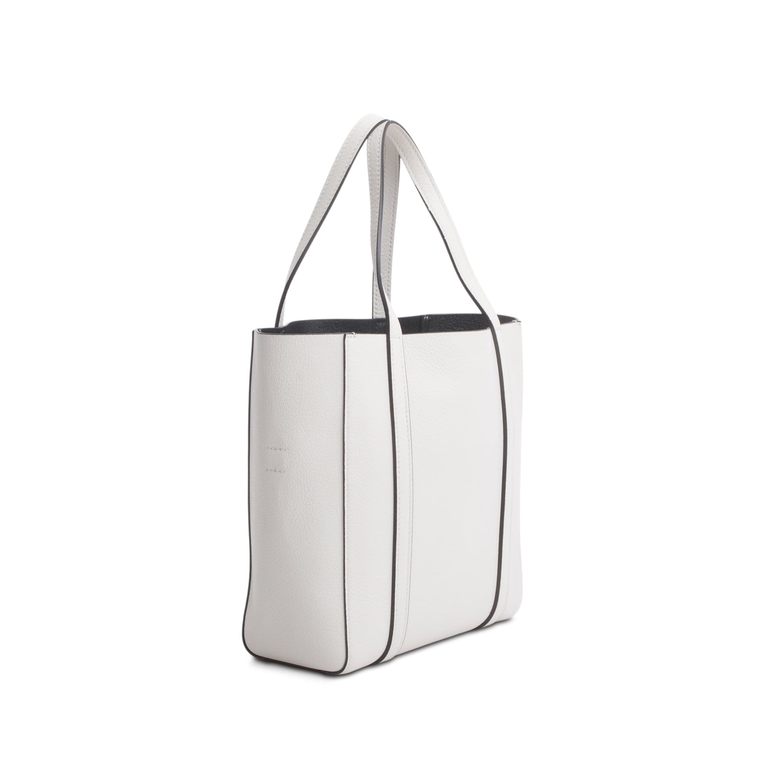 Balenciaga White Smooth Calfskin Logo XXS Everyday Tote w/ Strap