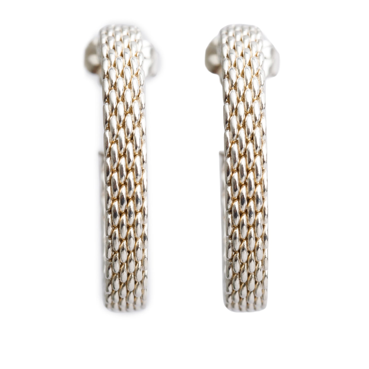 Tiffany & Co. Sterling Silver Somerset Medium Hoop Earrings