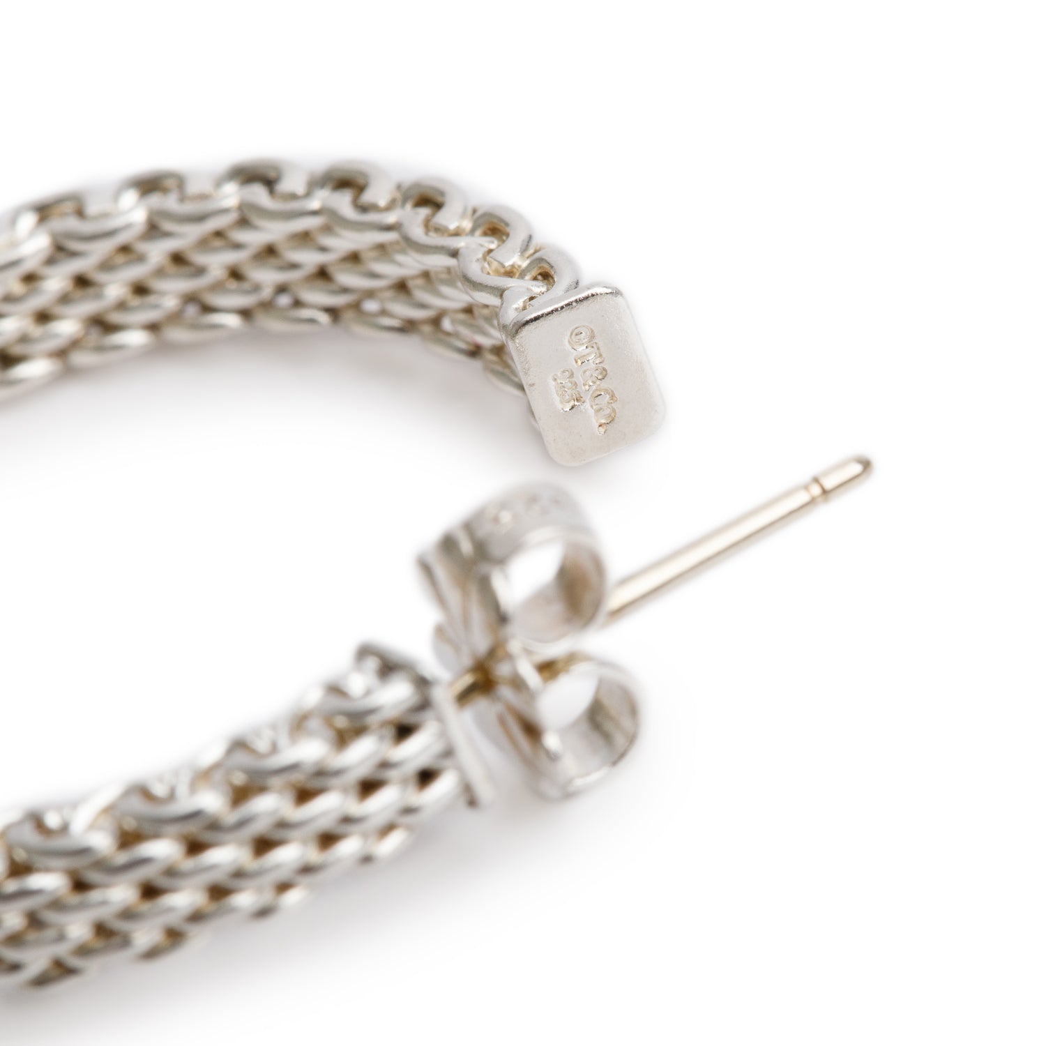 Tiffany & Co. Sterling Silver Somerset Medium Hoop Earrings