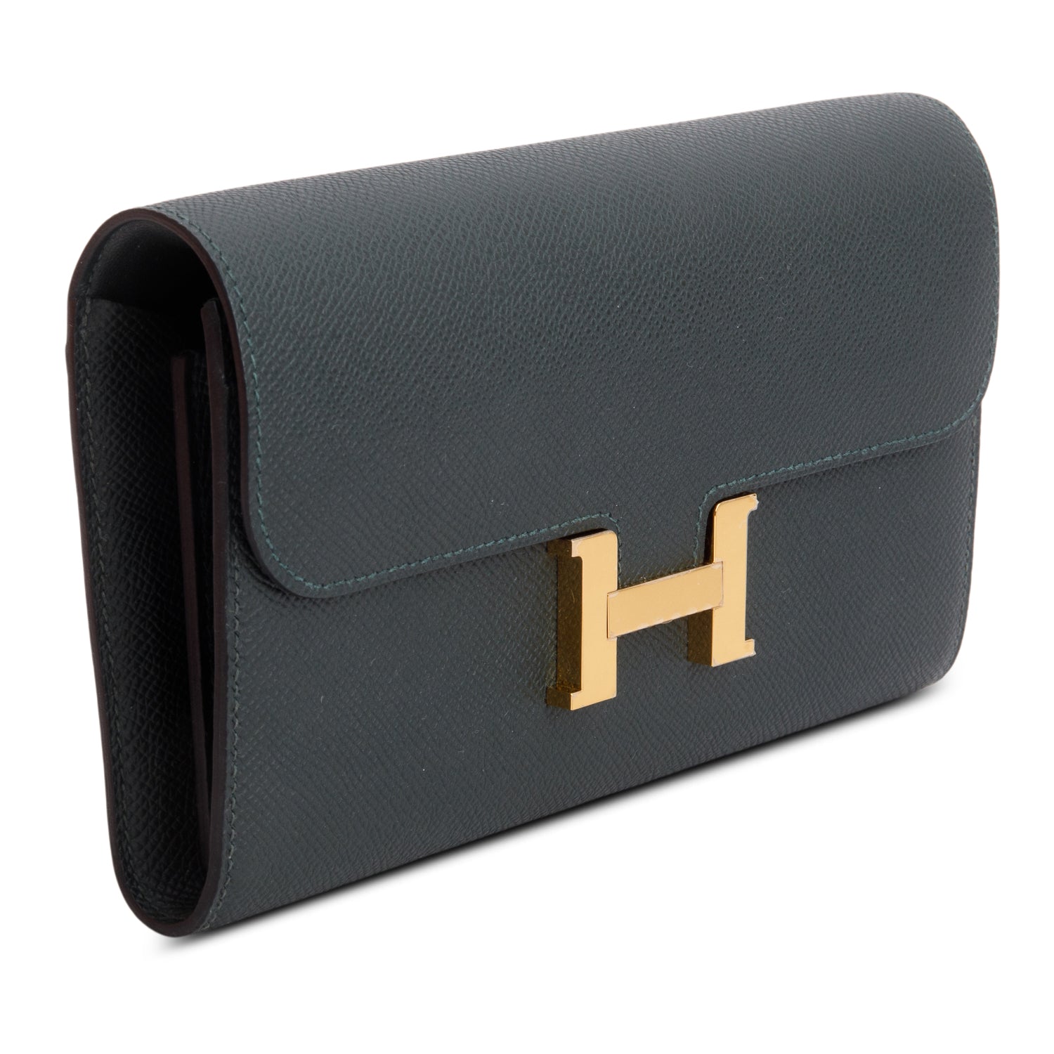 Hermes 2025 Gris Misty Epsom Leather Constance to Go w/ Strap & Box