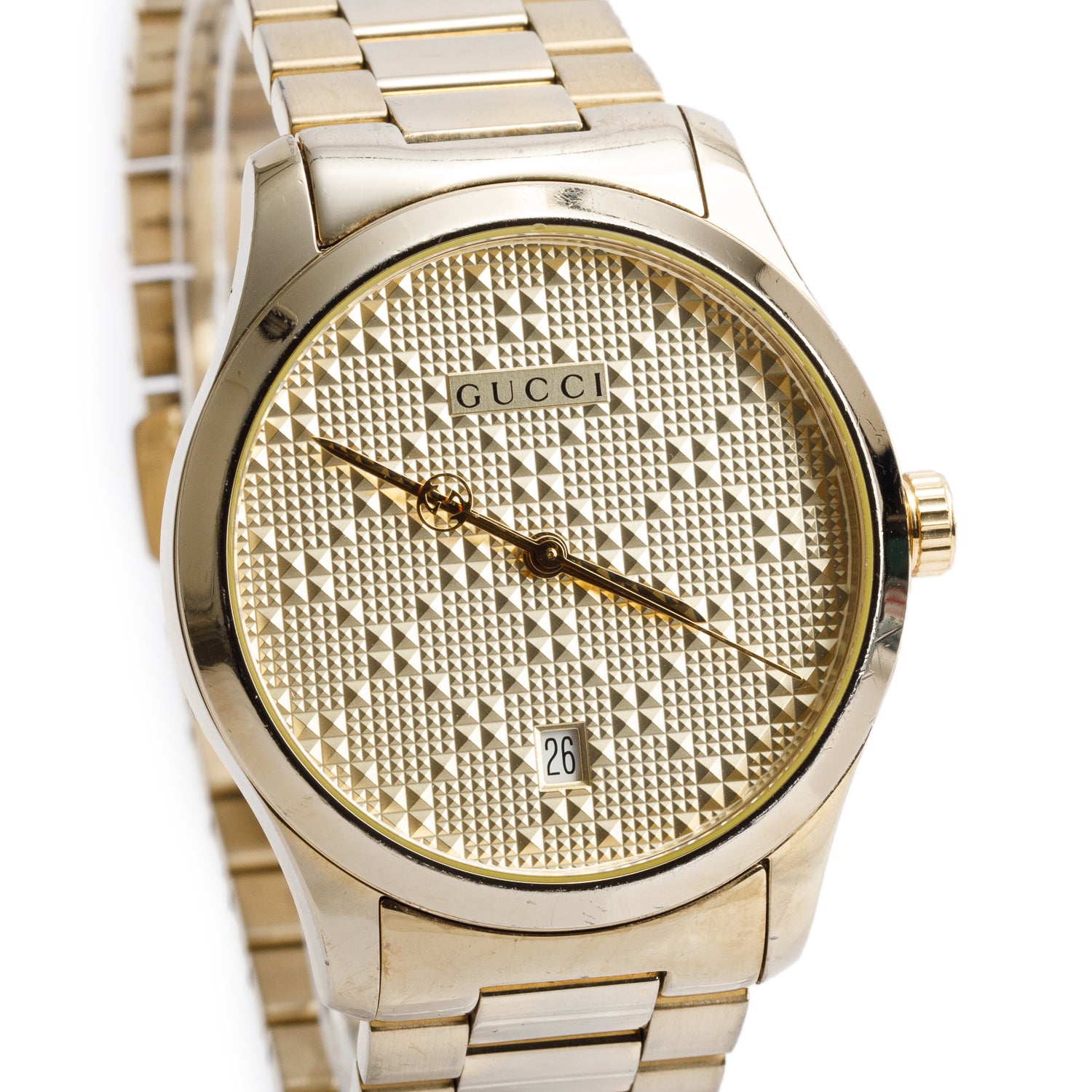 Gucci Yellow-Gold Plated Stainless Steel G-Timeless 38 MM Quartz Watch