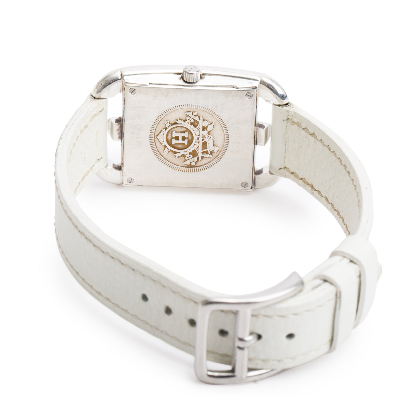 Hermes Stainless Steel Cape Cod PM 23 MM Watch, White Dial