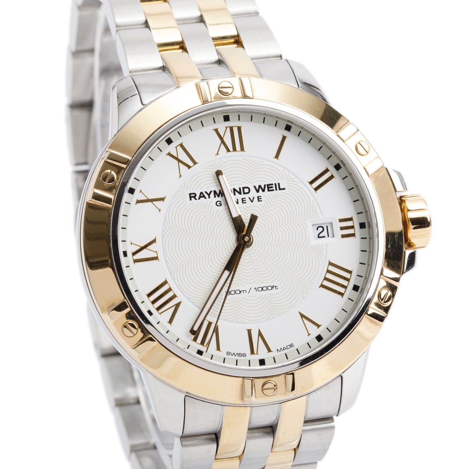 Raymond Weil Two-Tone Stainless Steel Tango Classic 41 MM Watch, White Dial 8160
