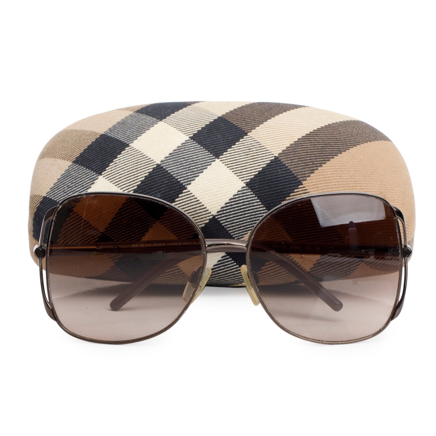 Burberry B 3049 Brown Gradient Oversized Square Sunglasses w/ Case