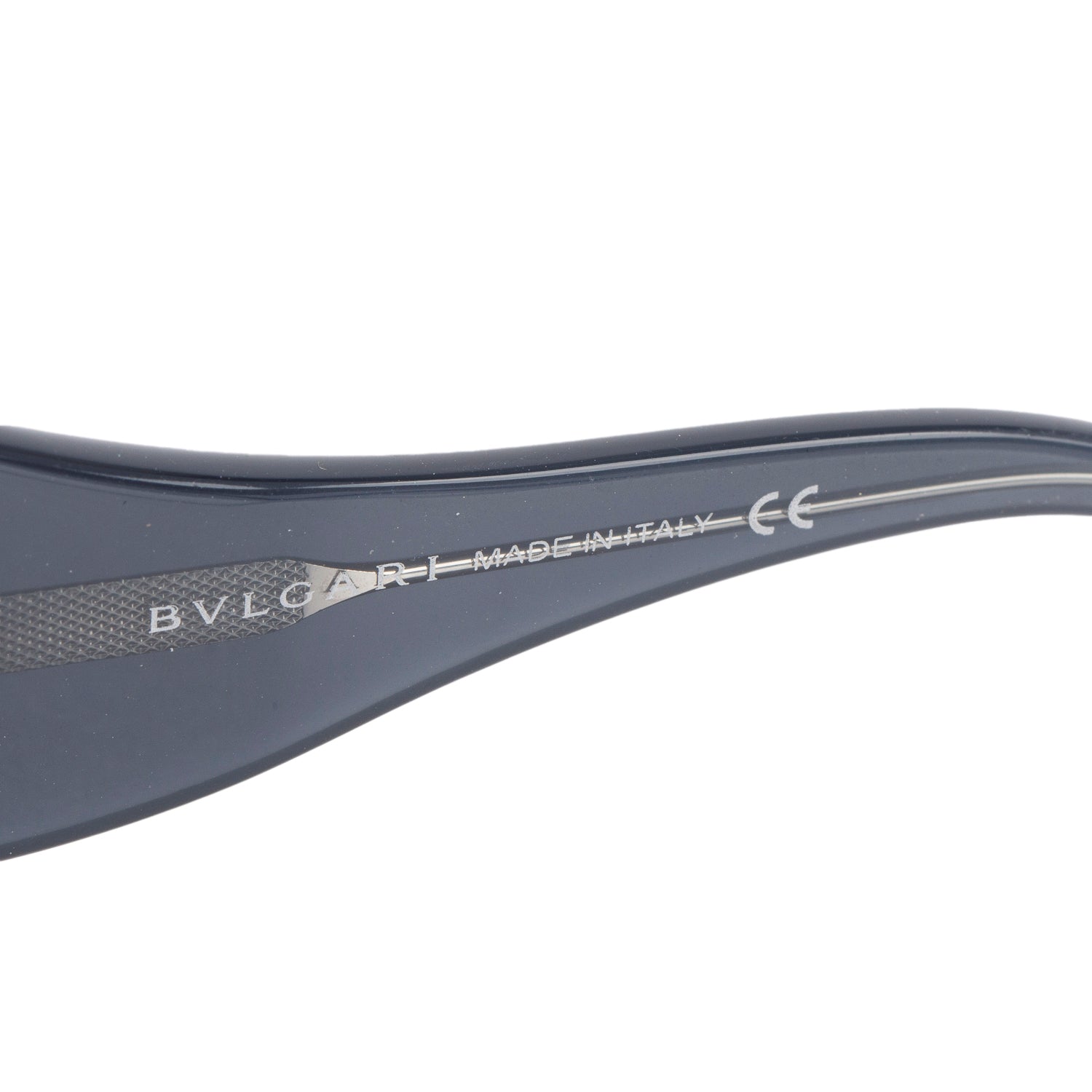 Bvlgari 8023-B Black Acetate Oval Crystal Sunglasses w/ Case