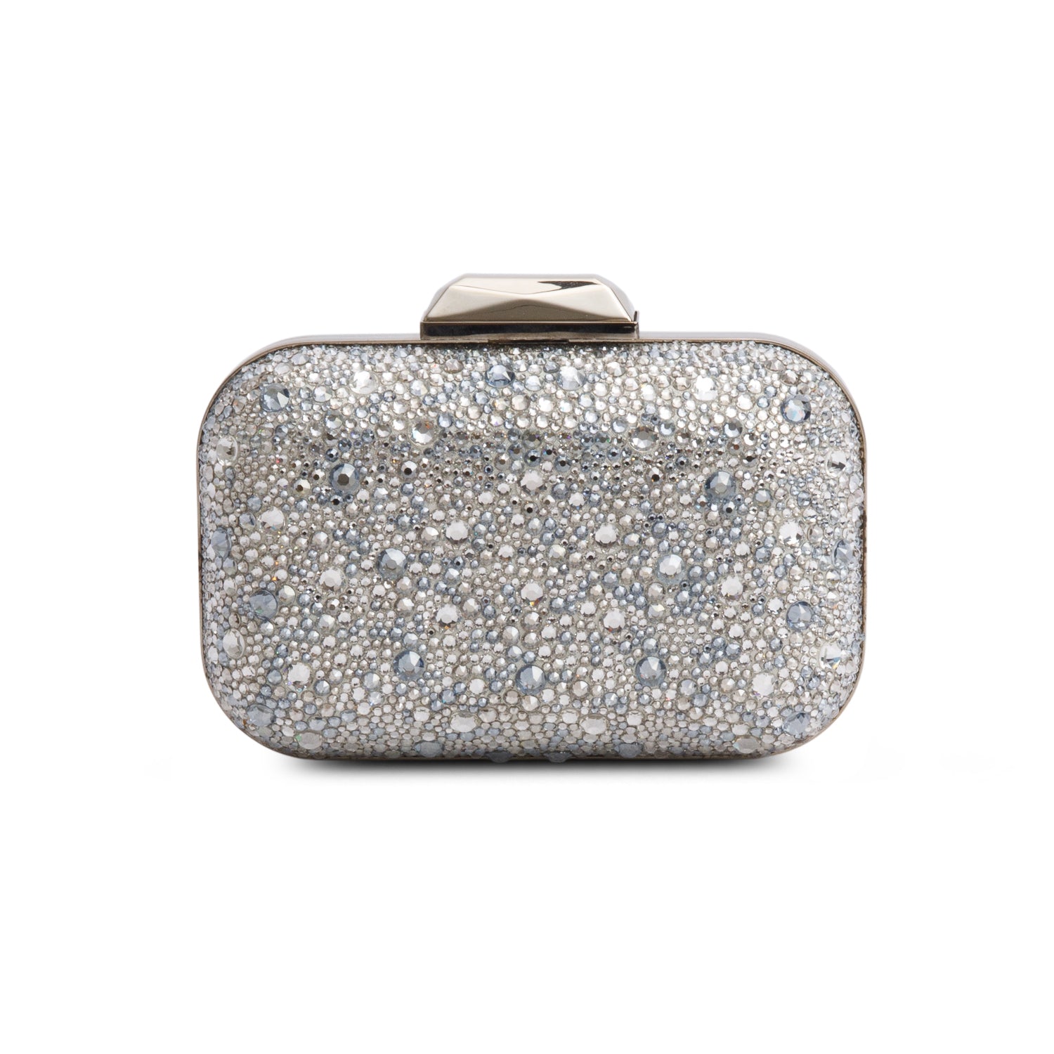 Jimmy Choo Silver Halo Crystal Cloud Clutch w/ Box