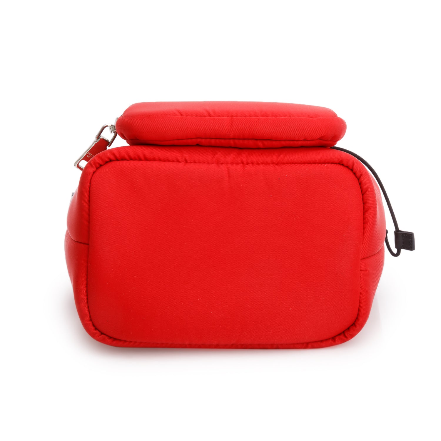 Prada Red Tessuto Nylon Cargo Pocket Bucket Bag w/ Authenticity Card & Strap