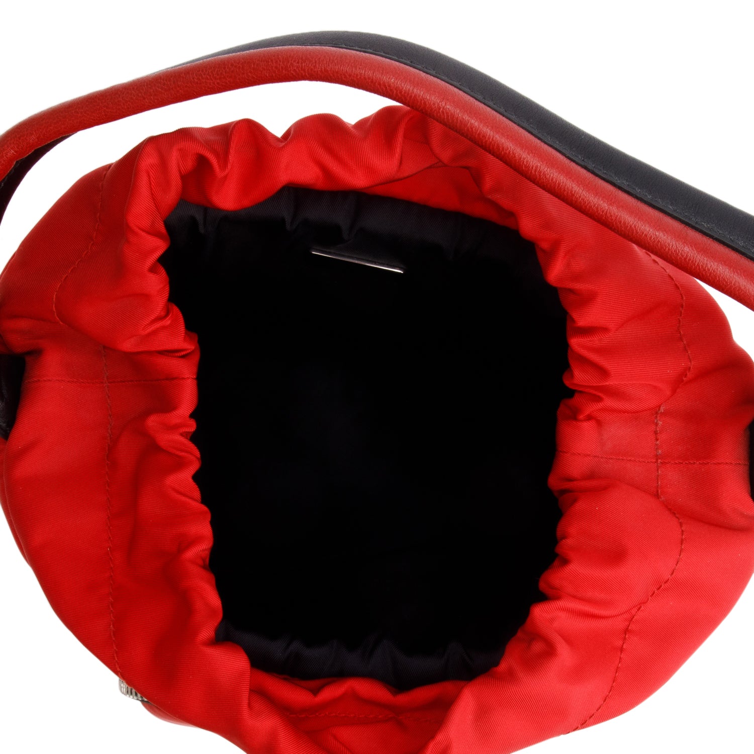 Prada Red Tessuto Nylon Cargo Pocket Bucket Bag w/ Authenticity Card & Strap