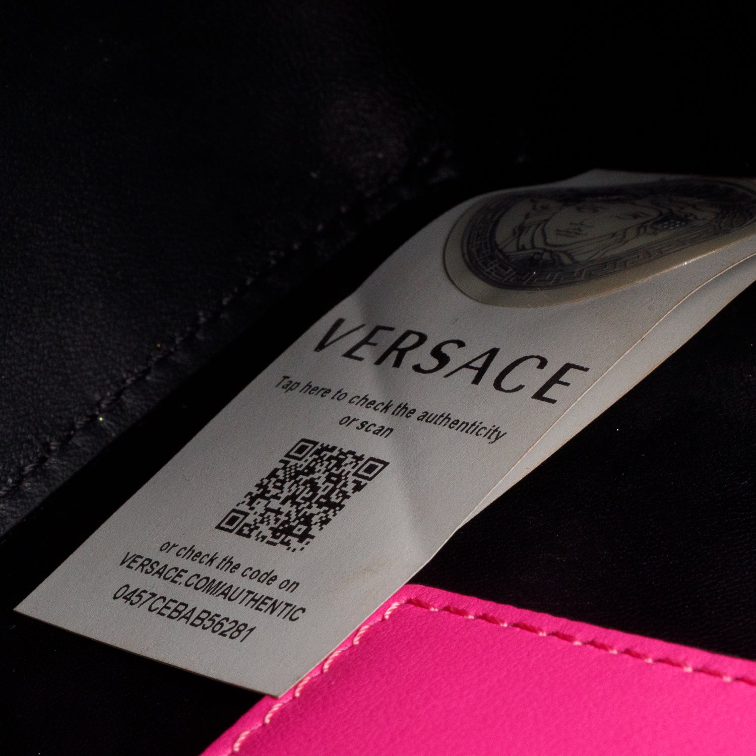 Versace Gold/Pink Barocco Icon Shoulder Bag