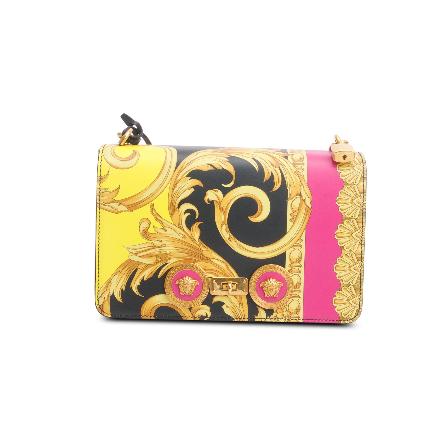 Versace Gold/Pink Barocco Icon Shoulder Bag