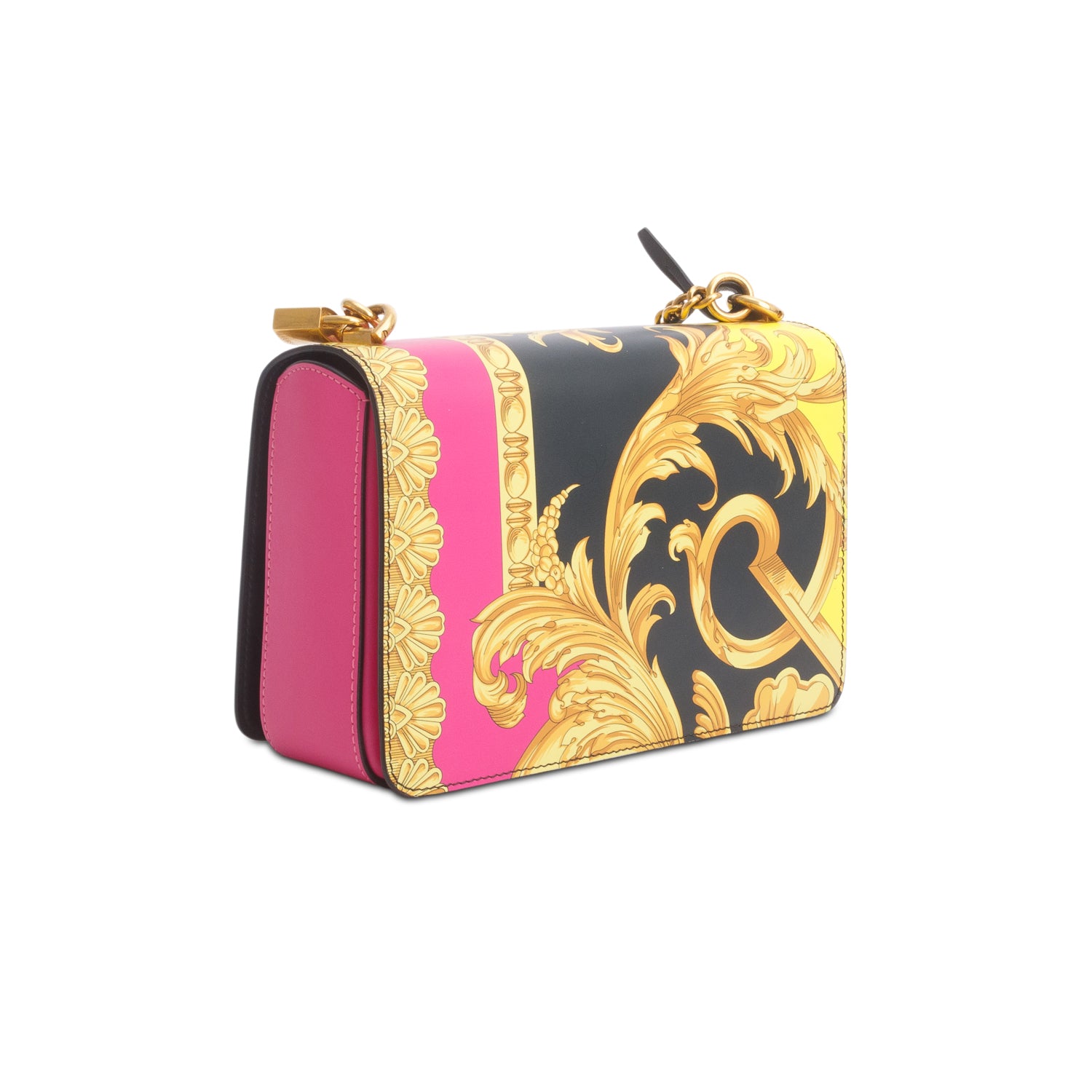 Versace Gold/Pink Barocco Icon Shoulder Bag