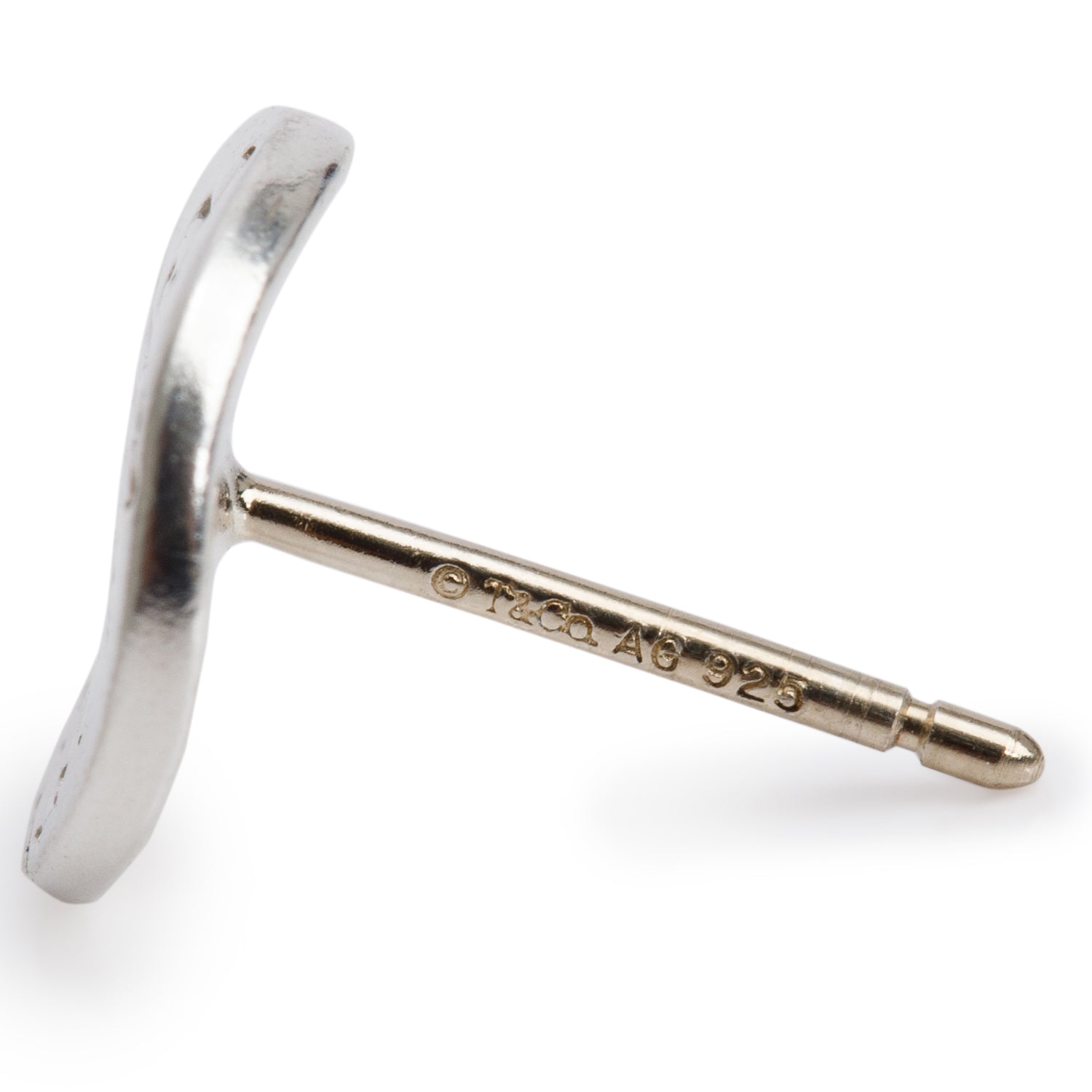 Tiffany & Co. Sterling Silver Notes Round Stud Earrings, 9 MM