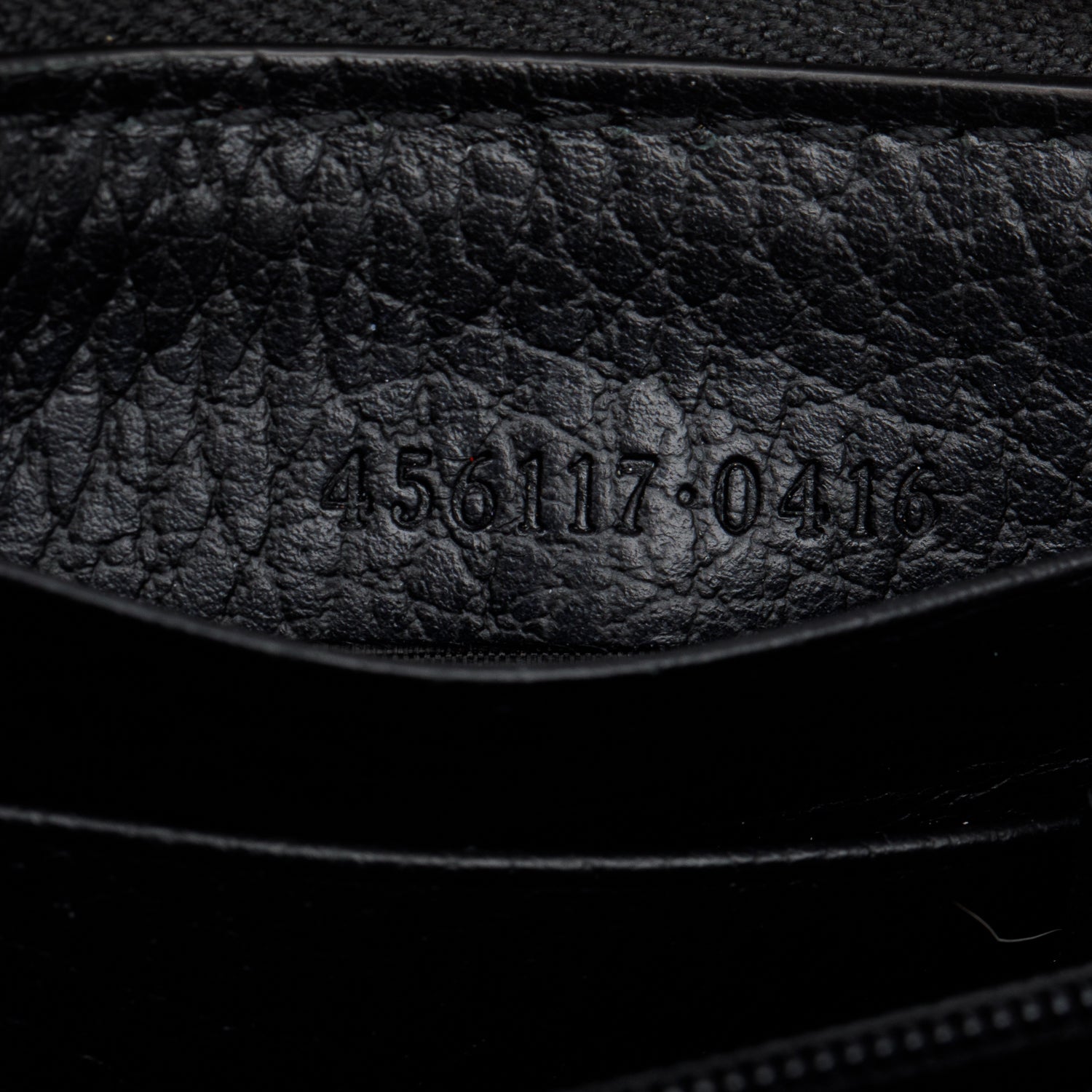 Gucci Black Calfskin Leather GG Marmont Zip Around Wallet w/ Box