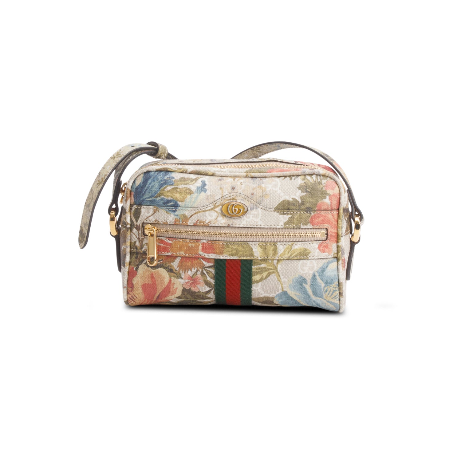 Gucci GG Supreme Web Floral Mini Ophidia Crossbody Bag