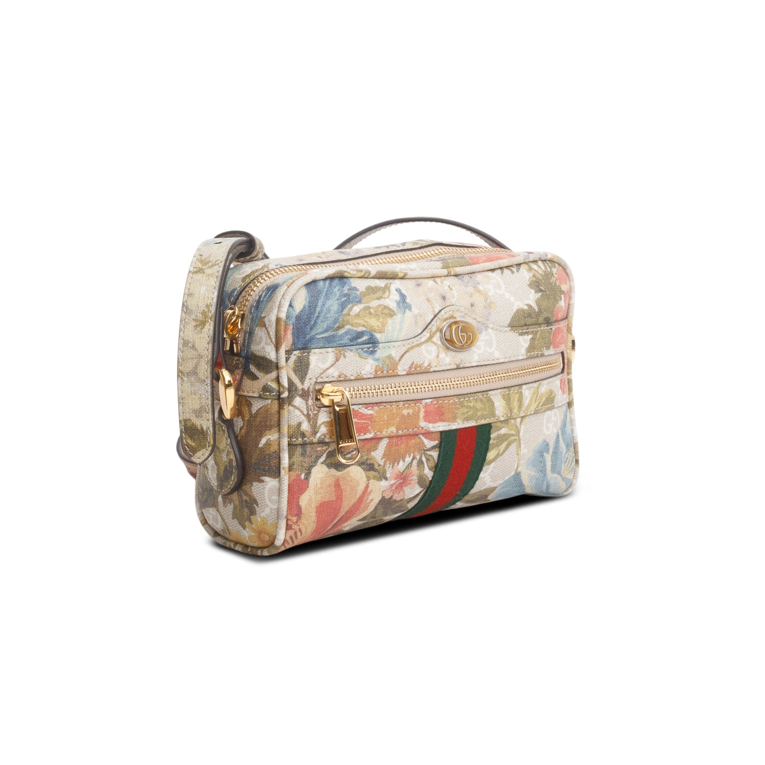 Gucci GG Supreme Web Floral Mini Ophidia Crossbody Bag