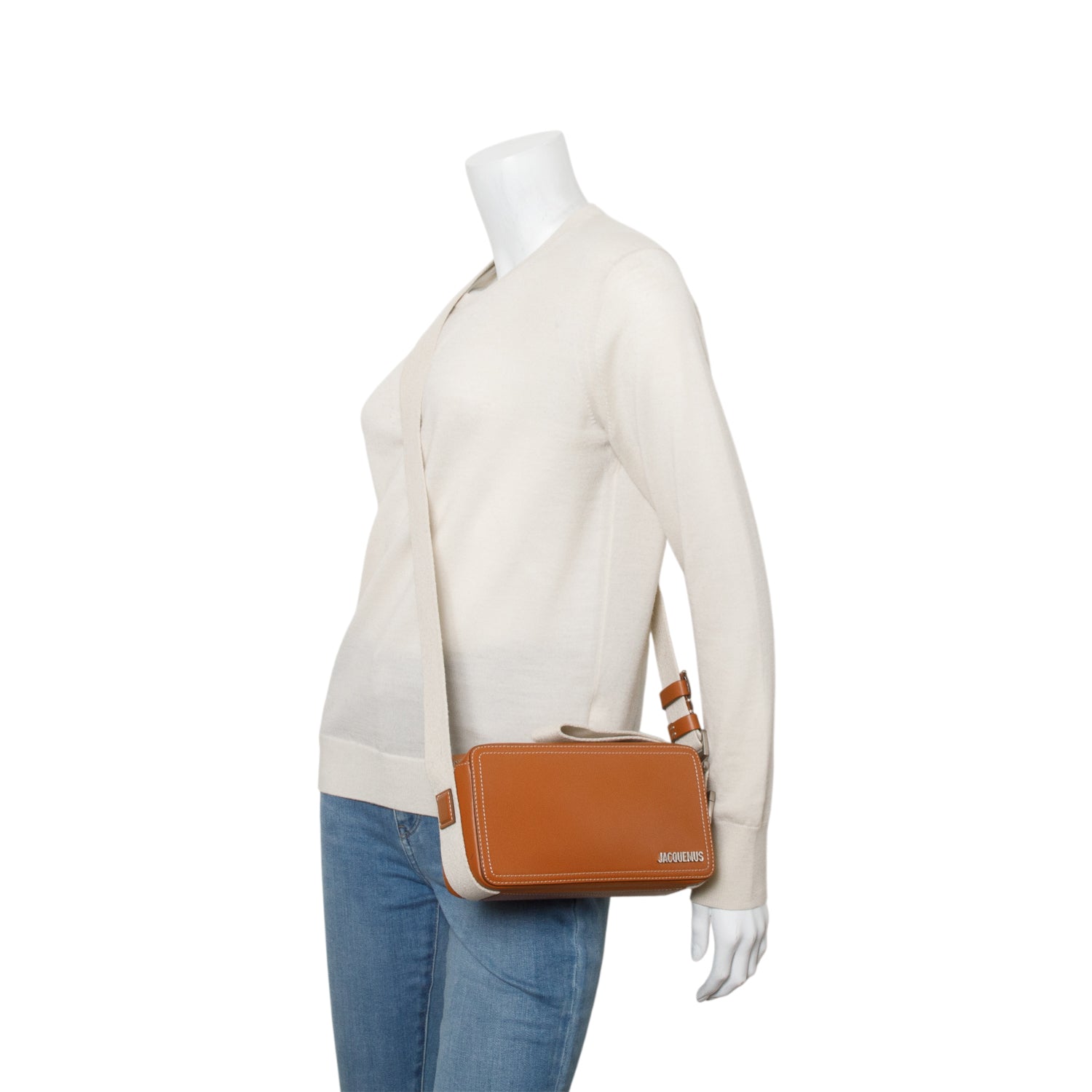 Jacquemus Brown Smooth Leather The Horizontal Cuerda Utility Bag