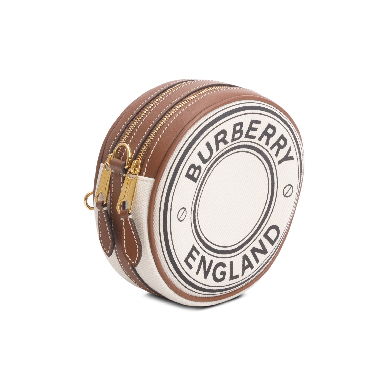 Burberry Beige Canvas Calfskin Louise Bag