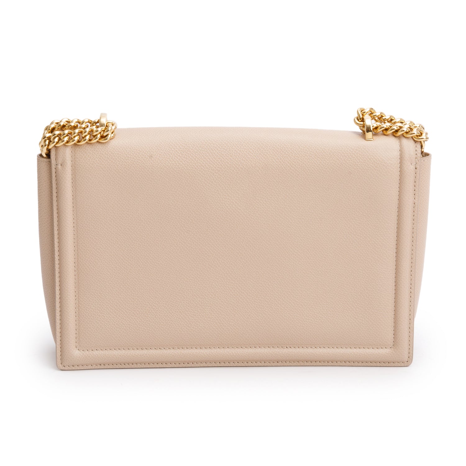 Ferragamo Beige Printed Calfskin Ginny Shoulder Bag