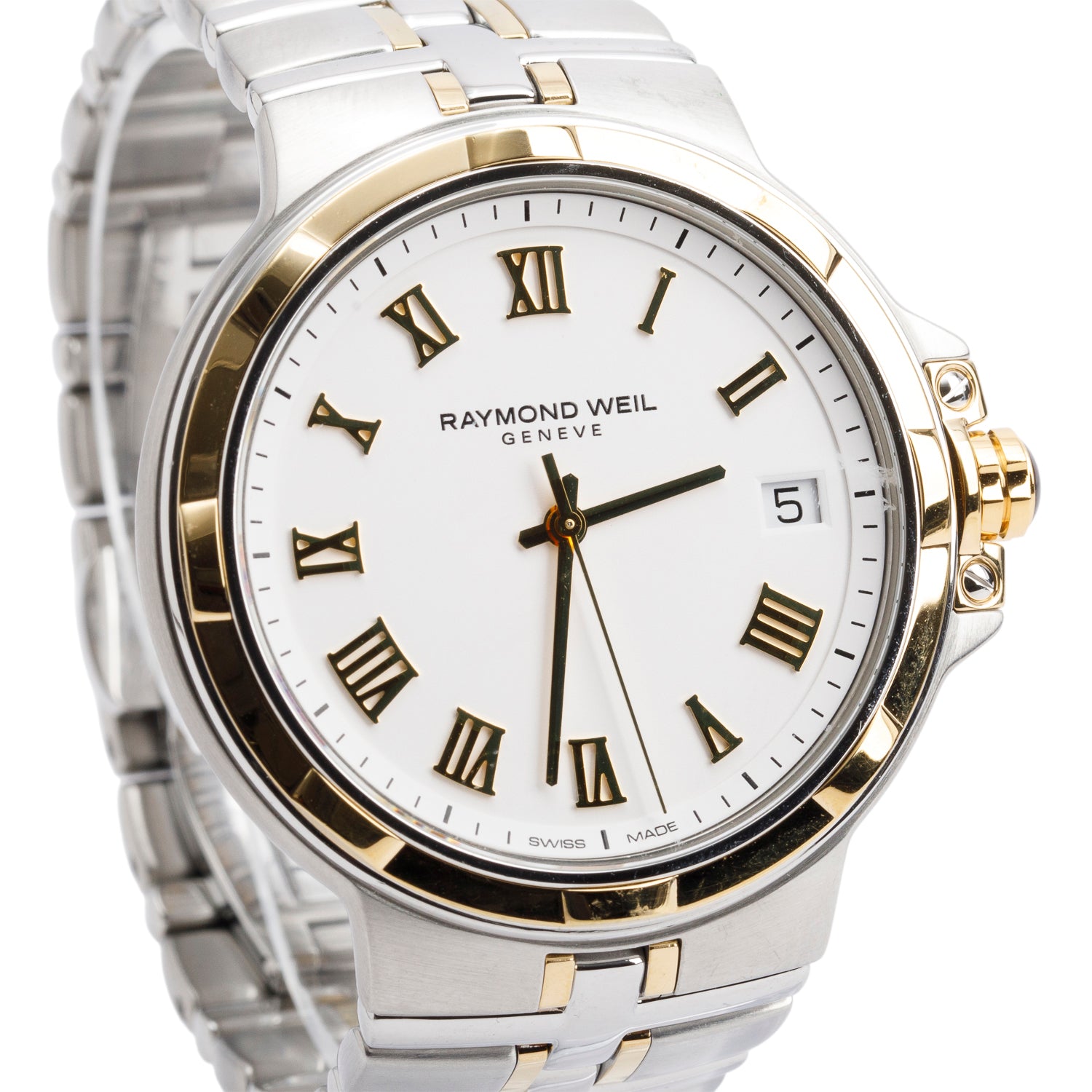 Raymond Weil Two-Tone Stainless Steel Tango Classic 41 MM Watch, White Dial 8160