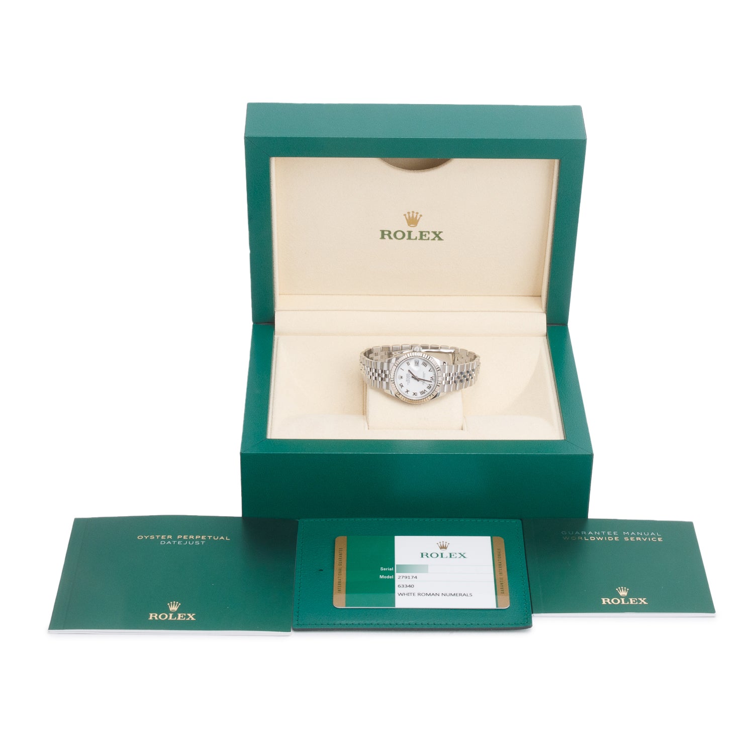 Rolex 2023 Stainless Steel & 18k White Gold Lady-Datejust 28 MM Watch White Dial 279174 w/ Box & Papers