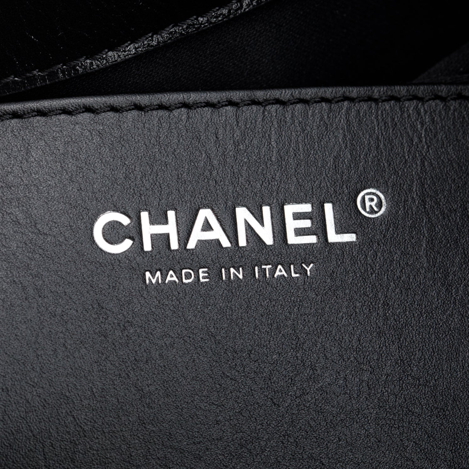 Chanel Black Grained Lambskin Medium 25 Handbag w/ Box