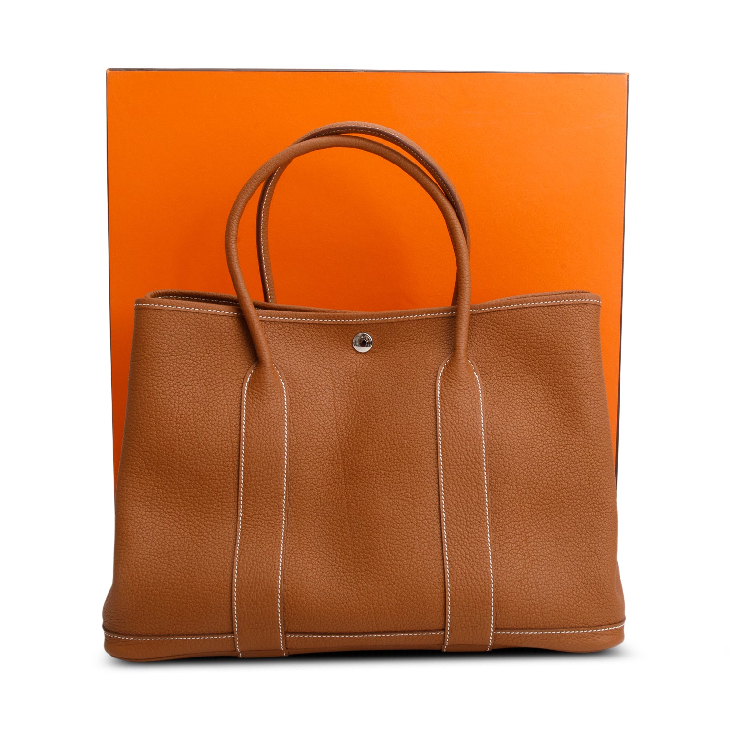 Hermes 2022 Gold Negonda Leather Garden Party 36 w/ Box