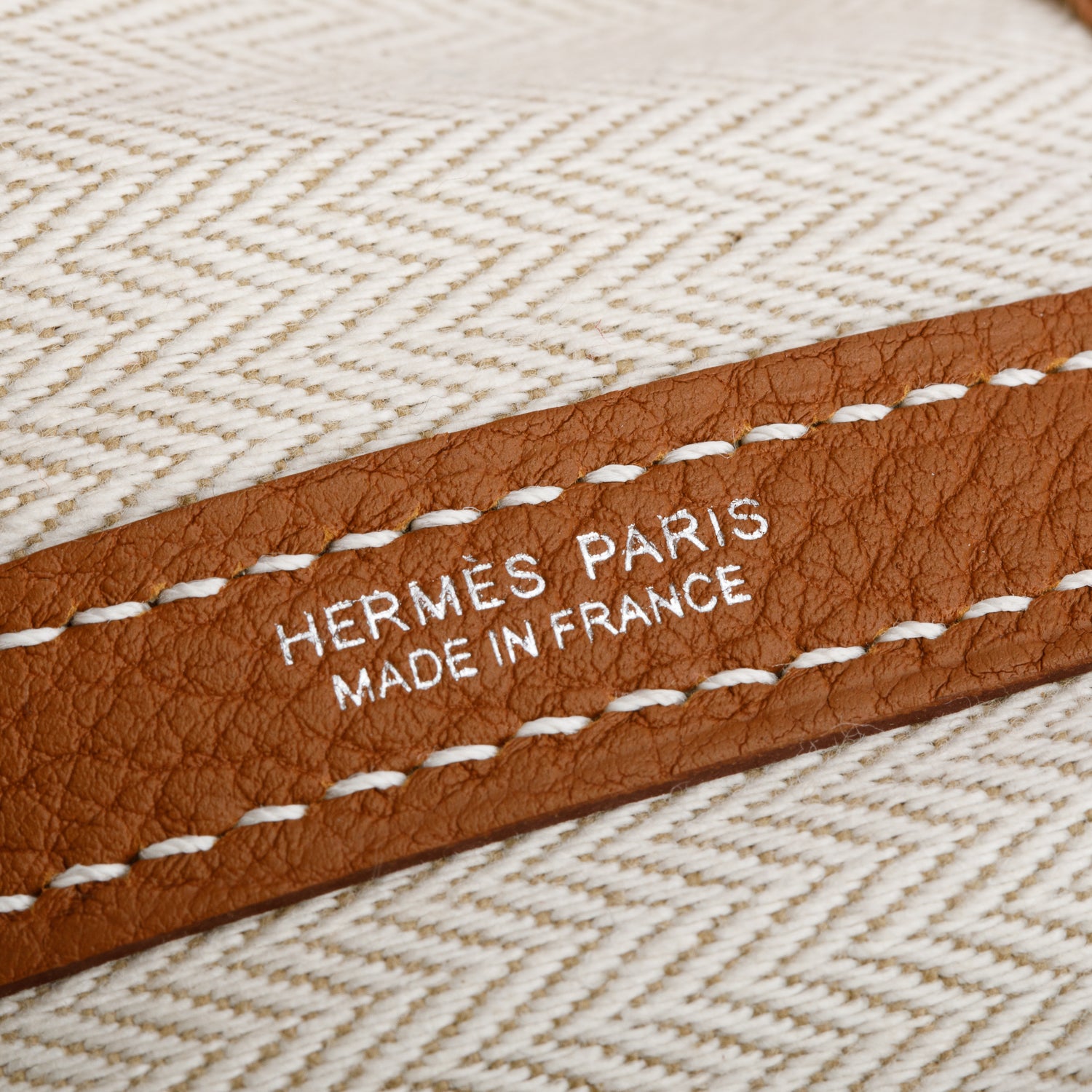 Hermes 2022 Gold Negonda Leather Garden Party 36 w/ Box