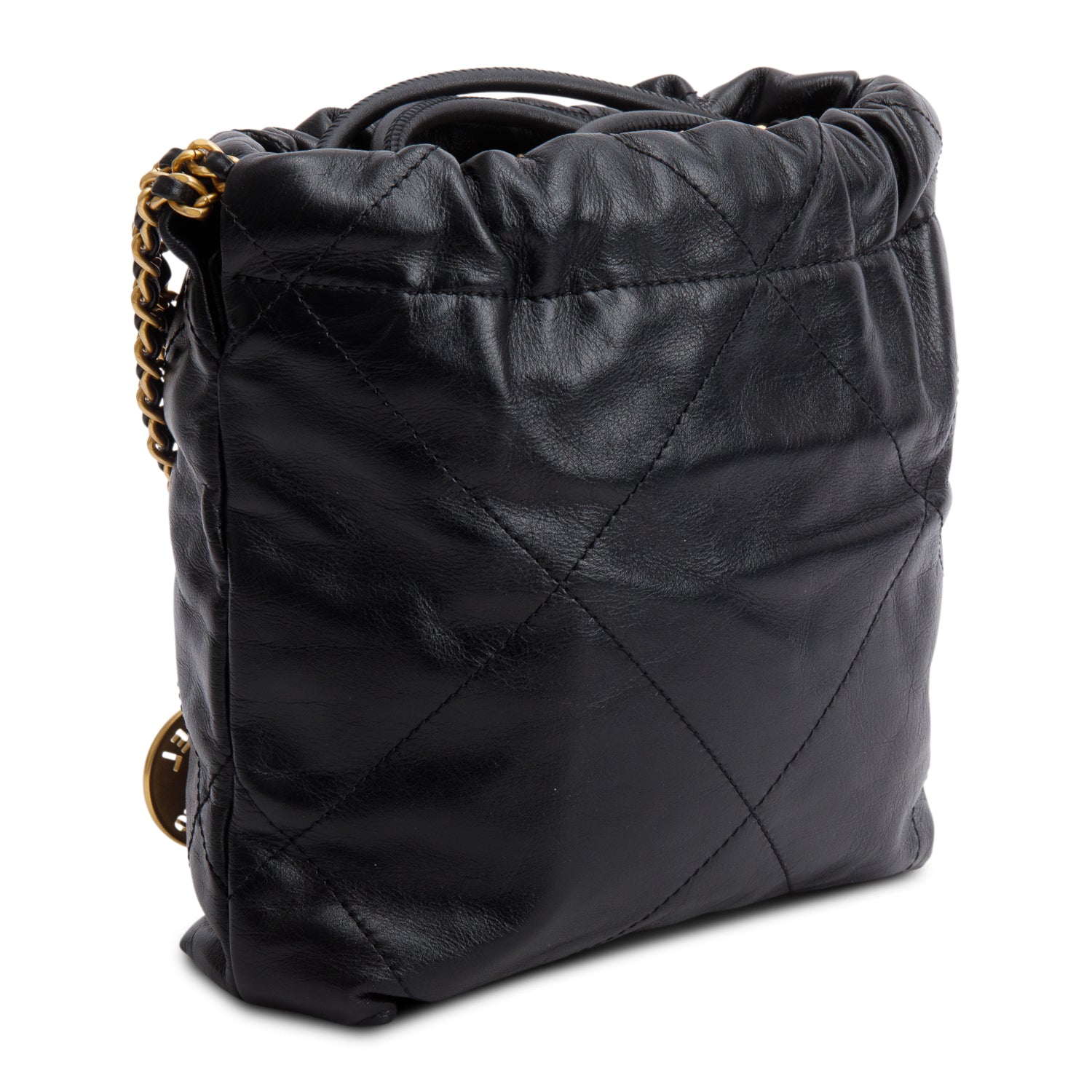 Chanel Black Quilted Shiny Calfskin Mini 22