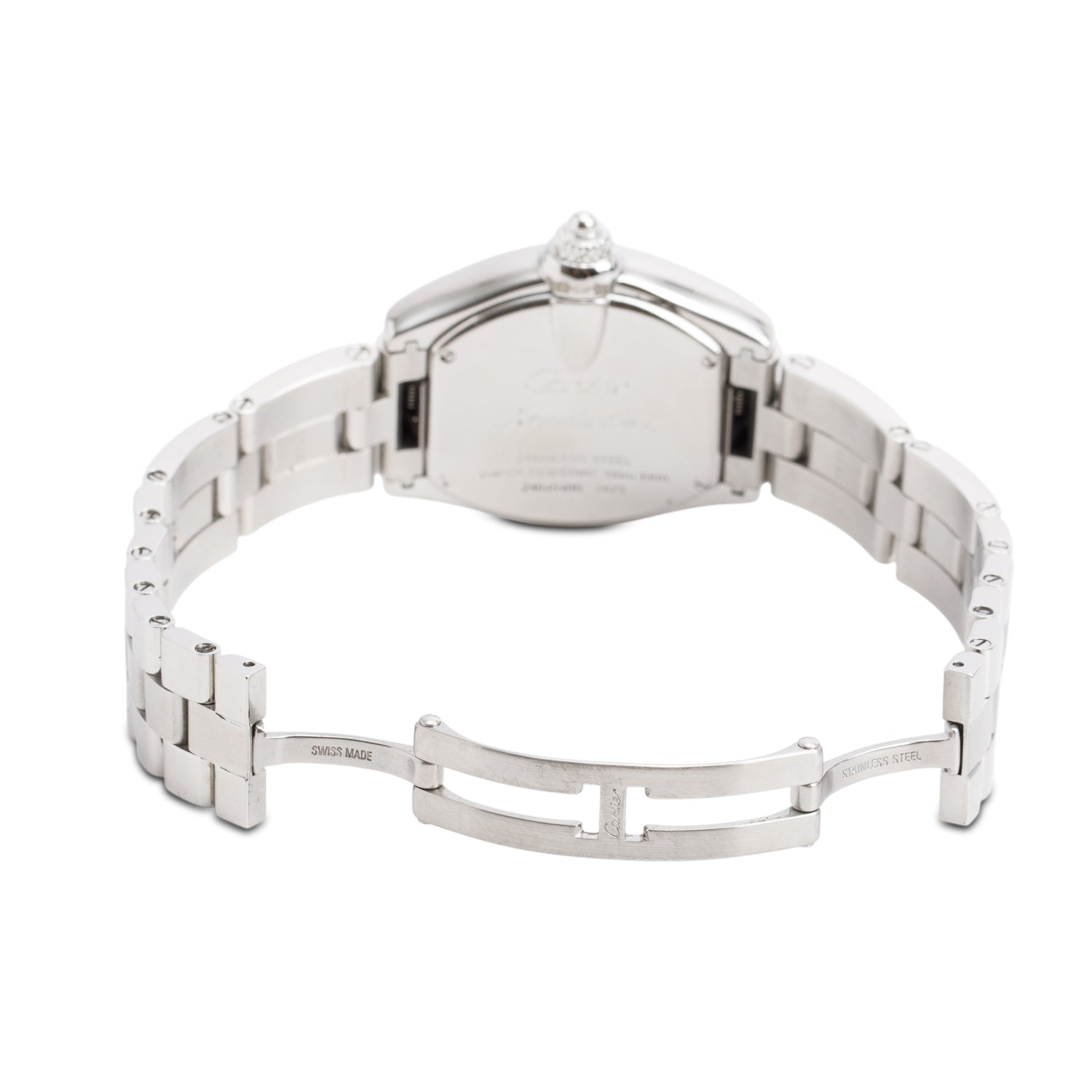 Cartier Stainless Steel Roadster 31 MM Watch Pink Dial 2675