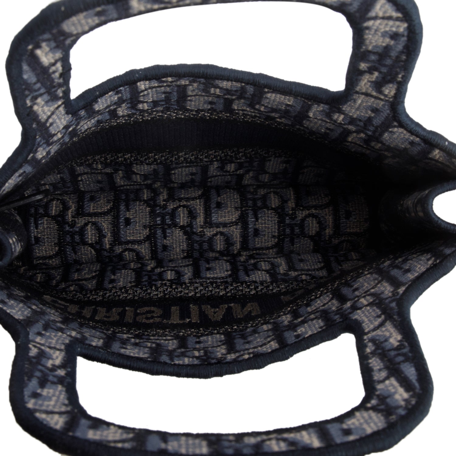 Christian Dior 2021 Blue Canvas Oblique Mini Book Tote