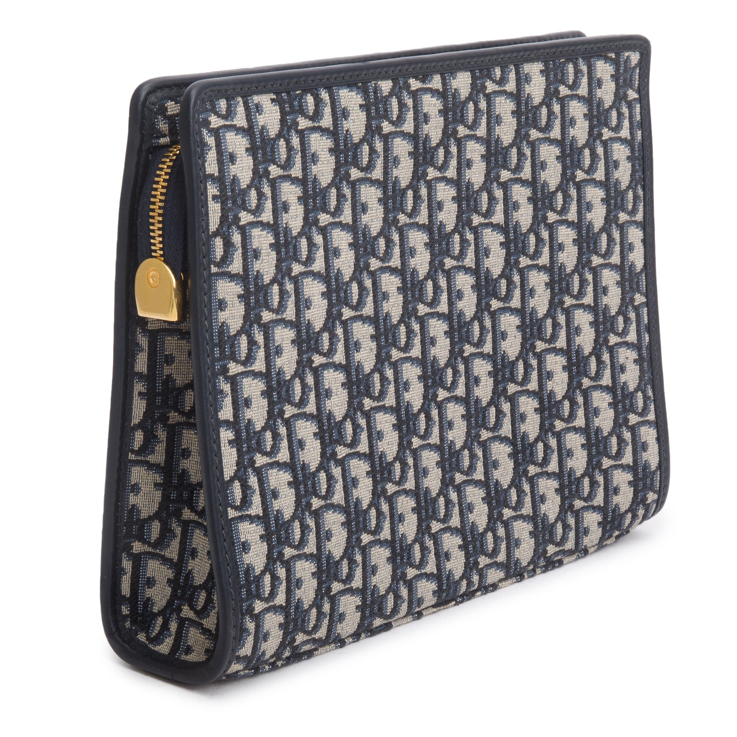 Christian Dior 2022 Blue Dior Oblique Jacquard Dea 30 Montaigne Pouch w/ Strap